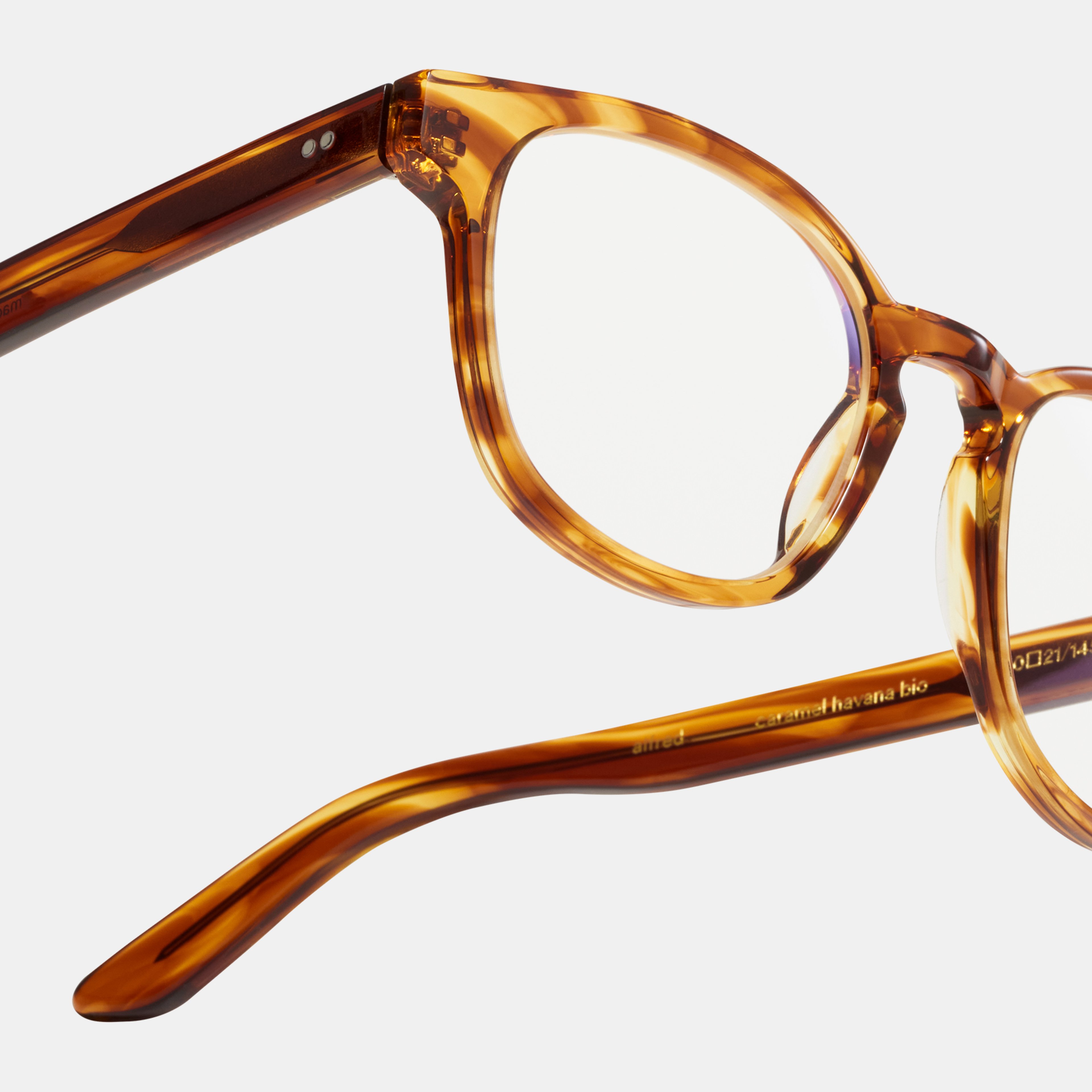 Ace & Tate Glasses | Square Bio acetate in brown,, Orange