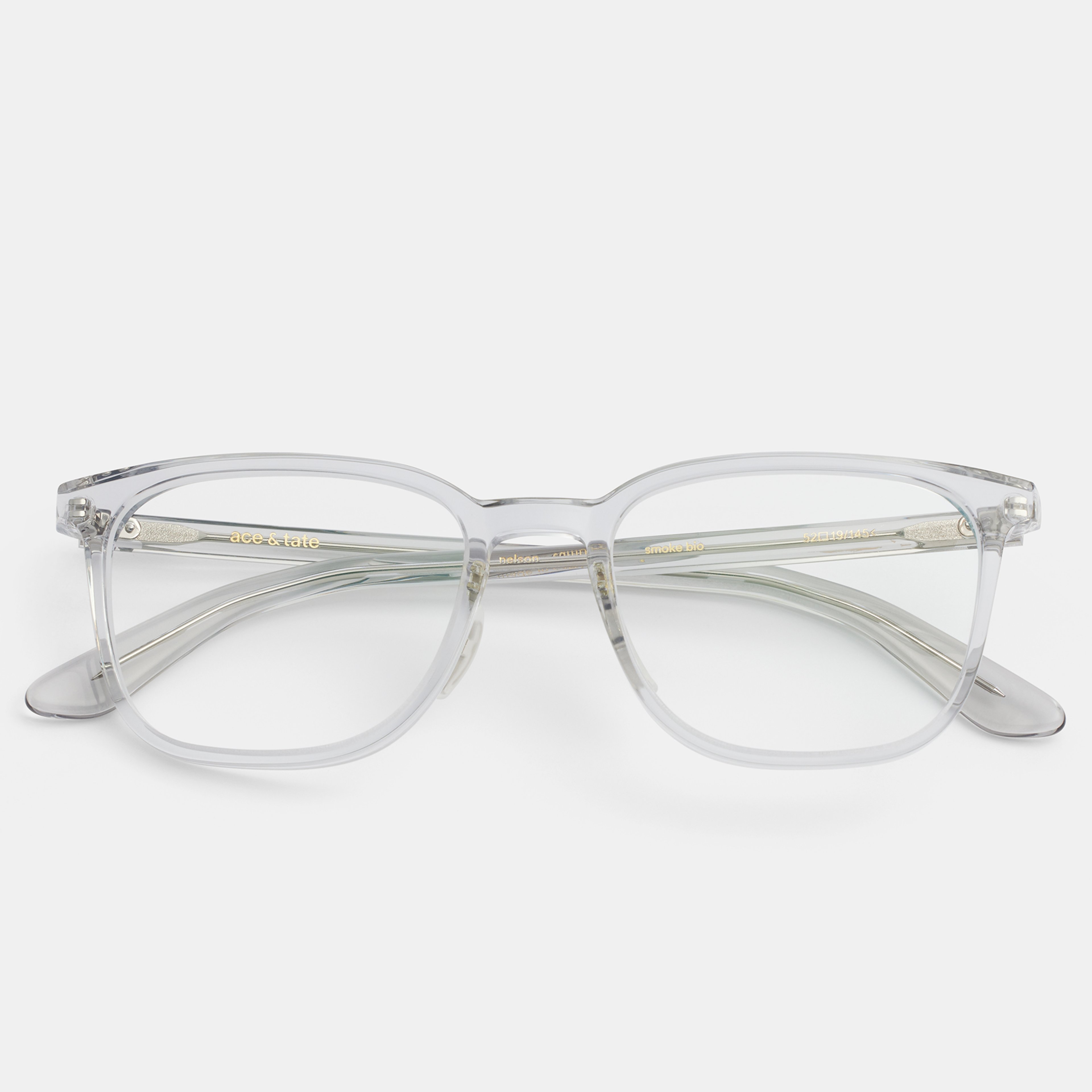 Ace & Tate Glasses | rectangle Bio acetate in Grey