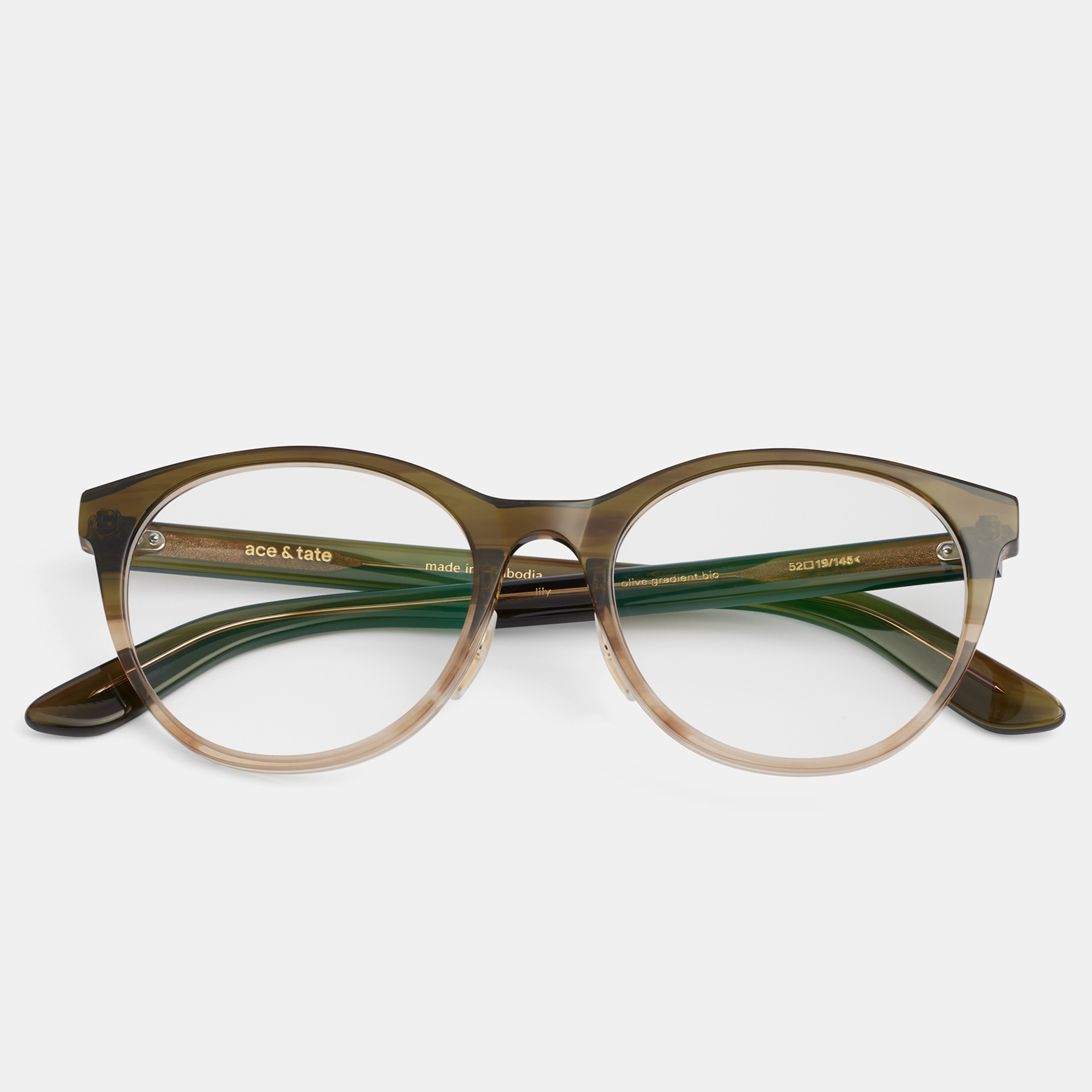 Ace & Tate Glasses | oval Bio acetate in Brown, Green