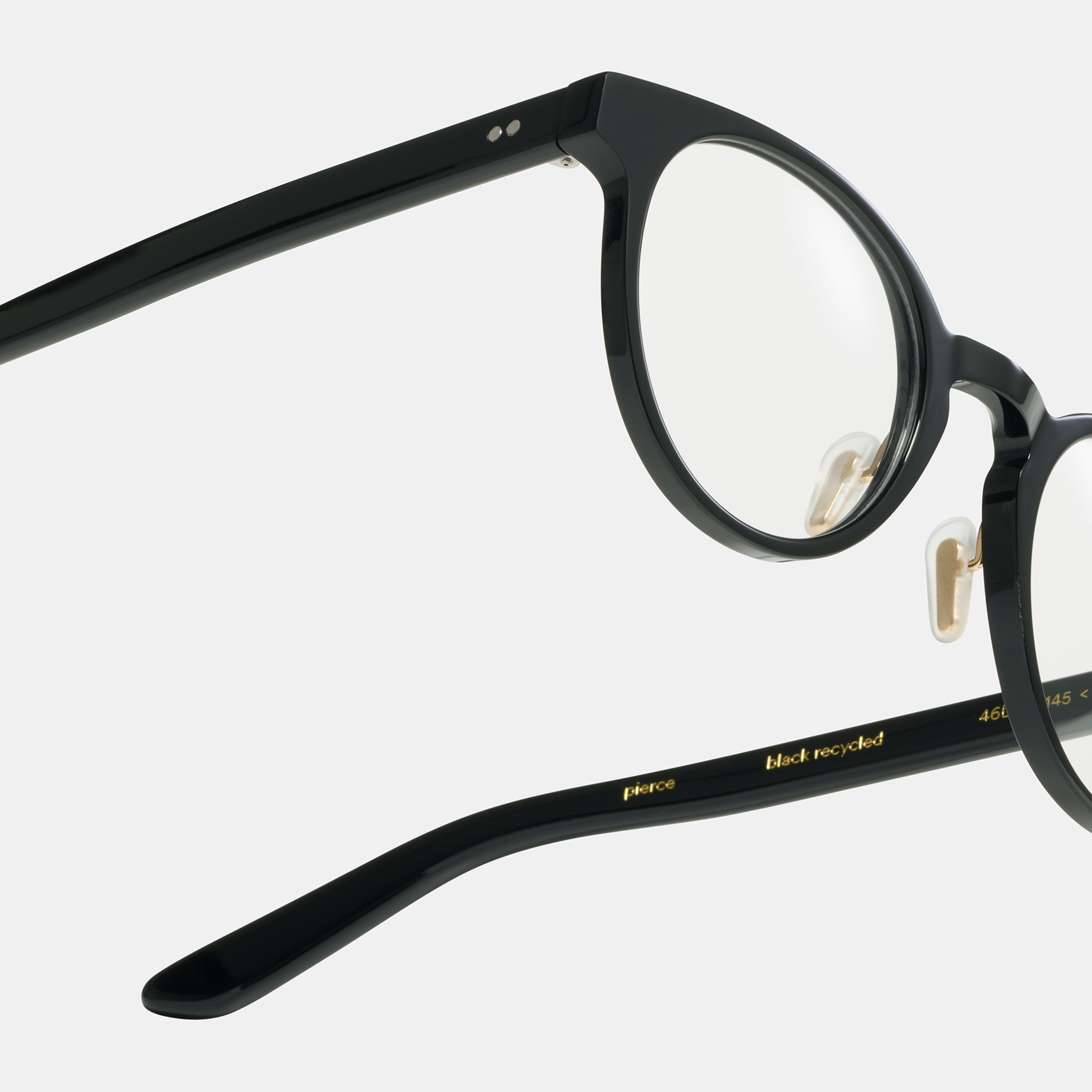 Ace & Tate Glasses | Round Recycled in Black