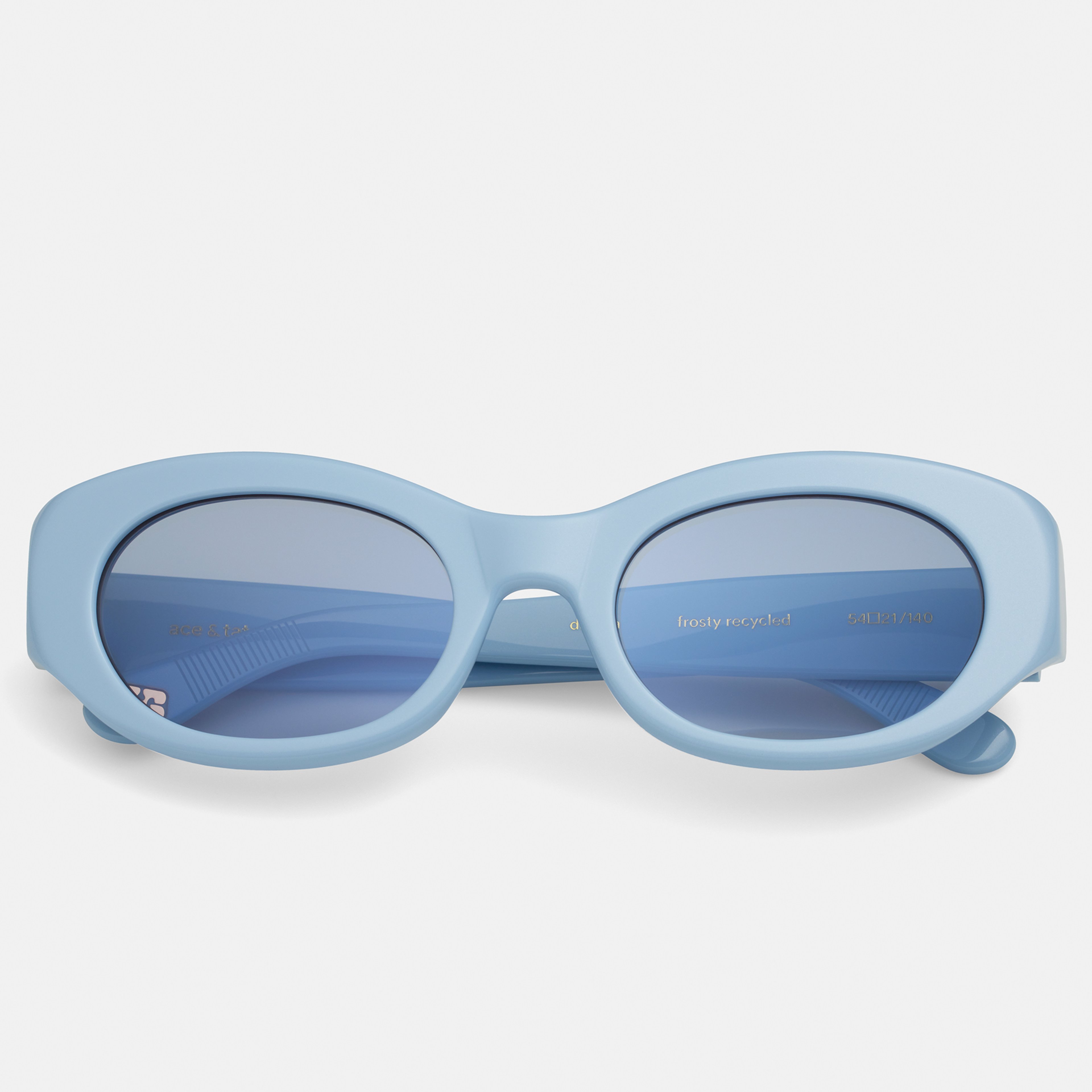 Ace & Tate Zonnebrillen | oval Gerecycled in Blauw