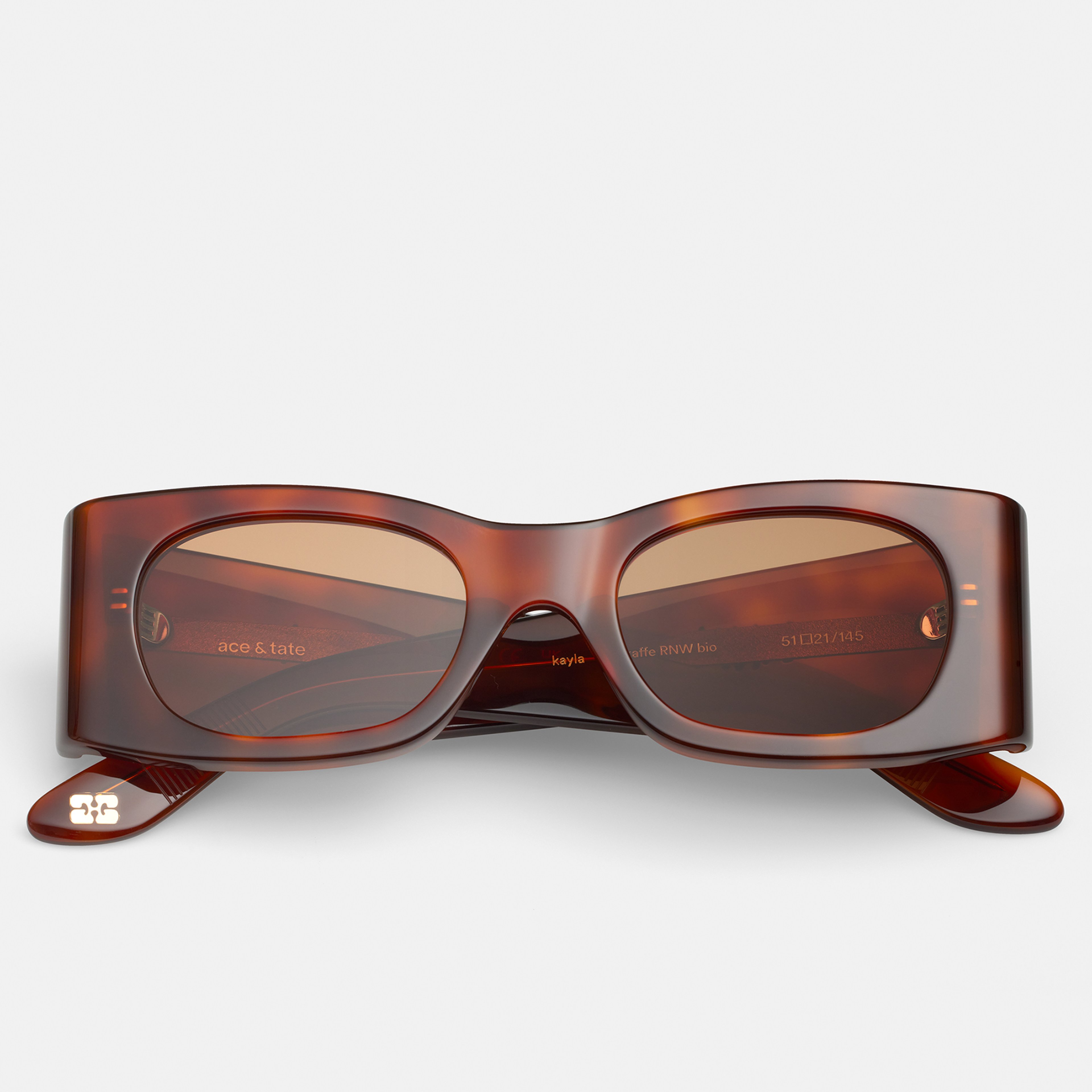 Ace & Tate Gafas de sol | rectangulares Renew acetato bío in Marrón