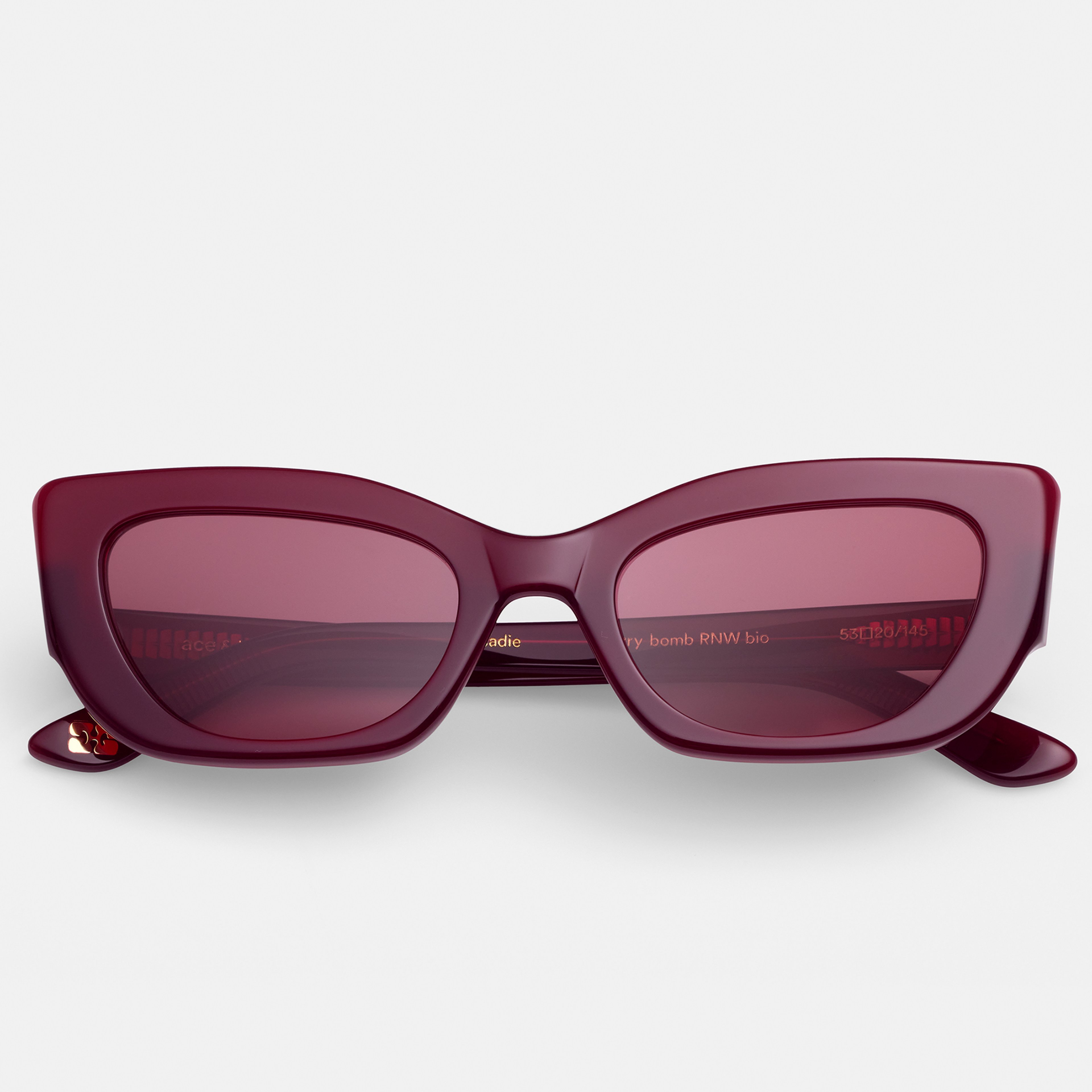 Ace & Tate Sunglasses | oval Renew bio acetate in Red
