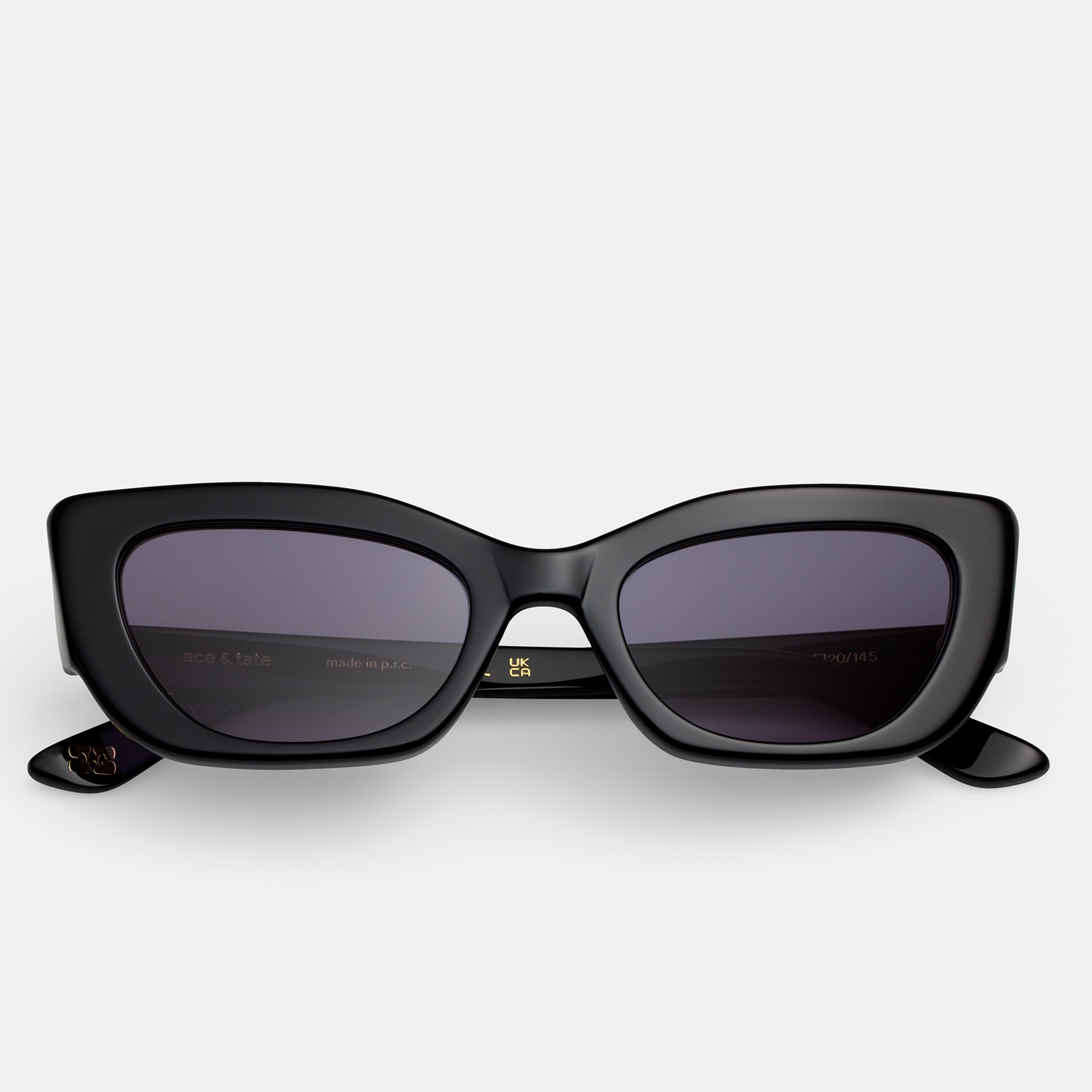 Ace & Tate Gafas de sol | oval Renew acetato bío in Negro