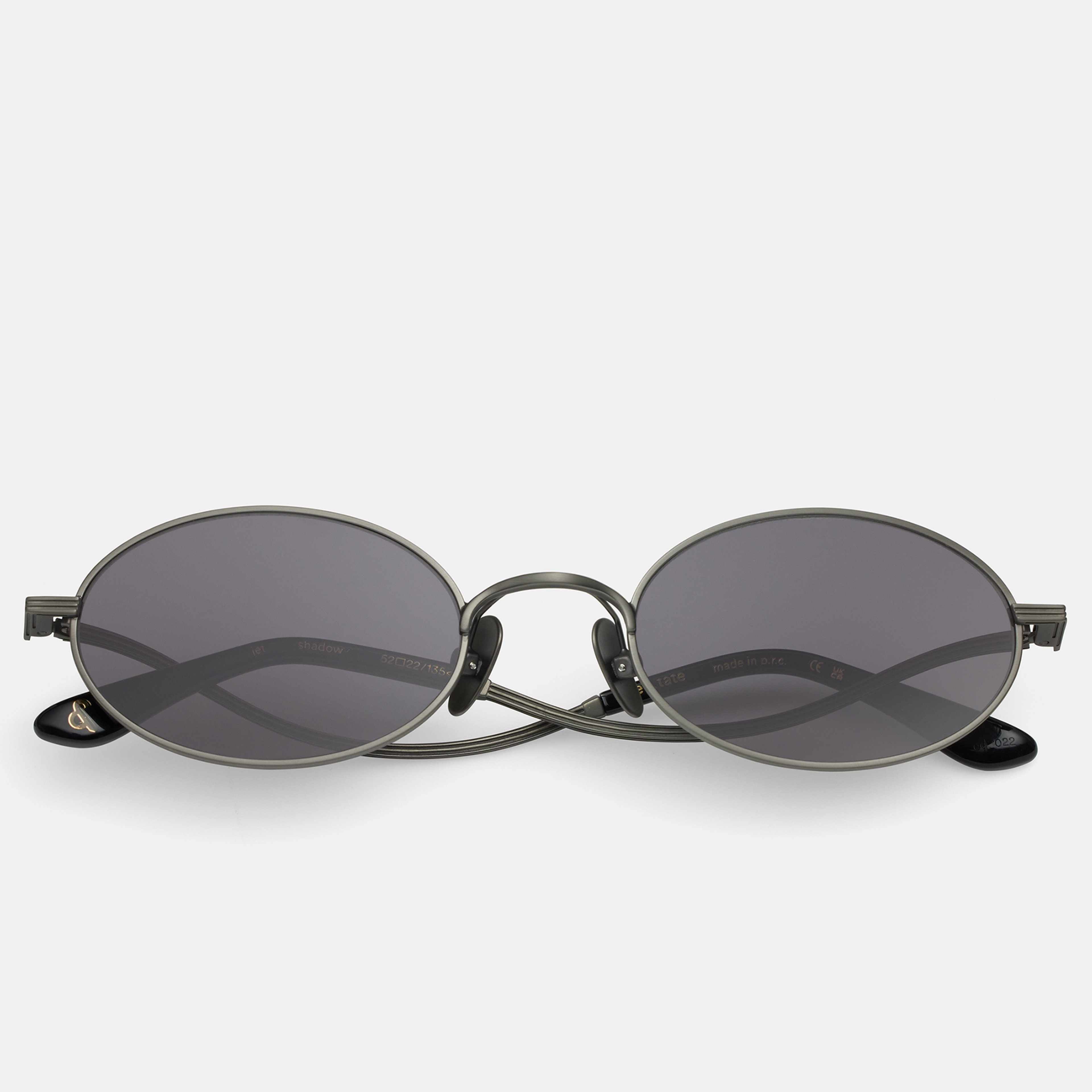Ace & Tate Gafas de sol | oval metal in Negro