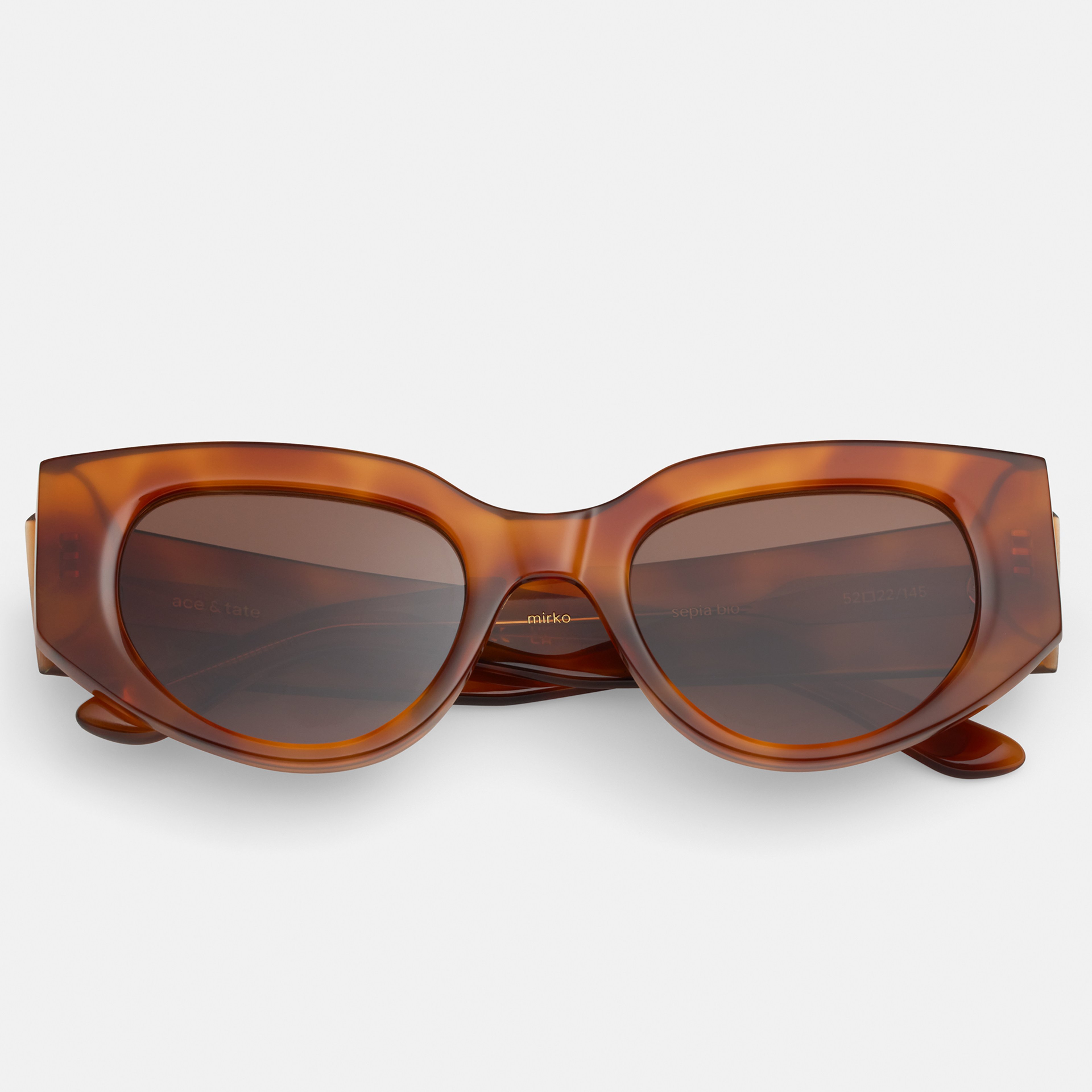 Ace & Tate Gafas de sol | oval Acetato bío in Marrón