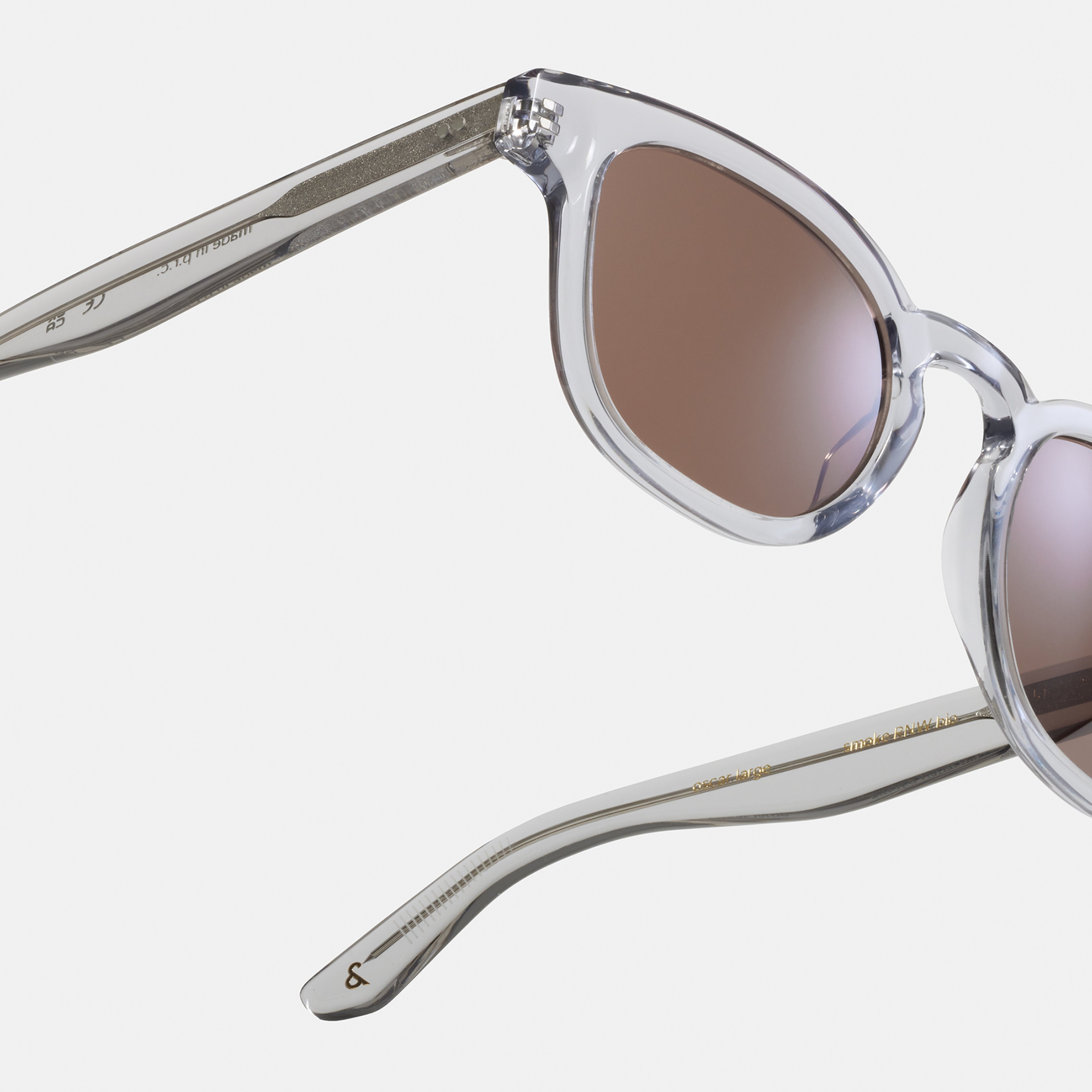 Ace & Tate Solaires | Ronde Renew bio-acétate in Gris