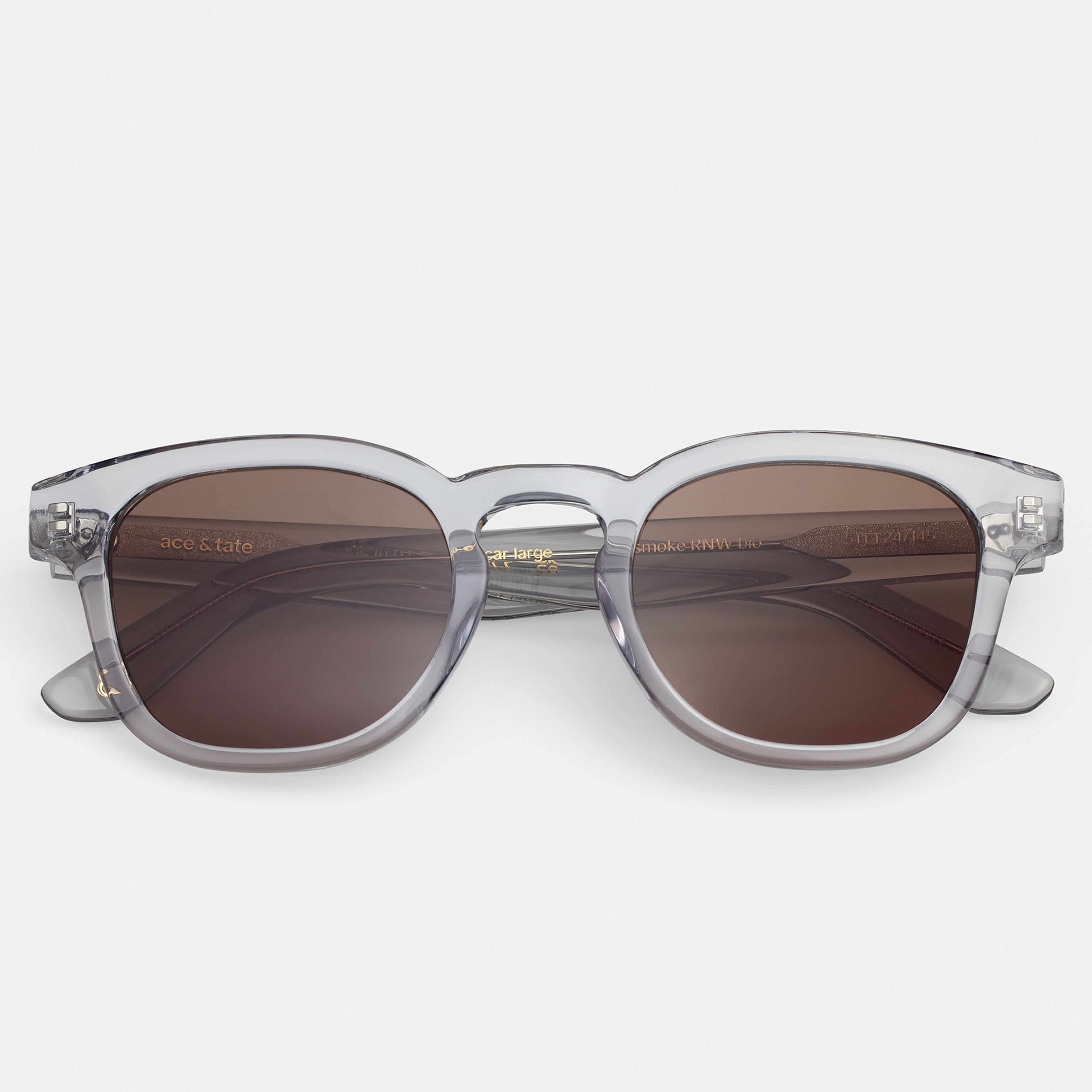 Ace & Tate Solaires | Ronde Renew bio-acétate in Gris