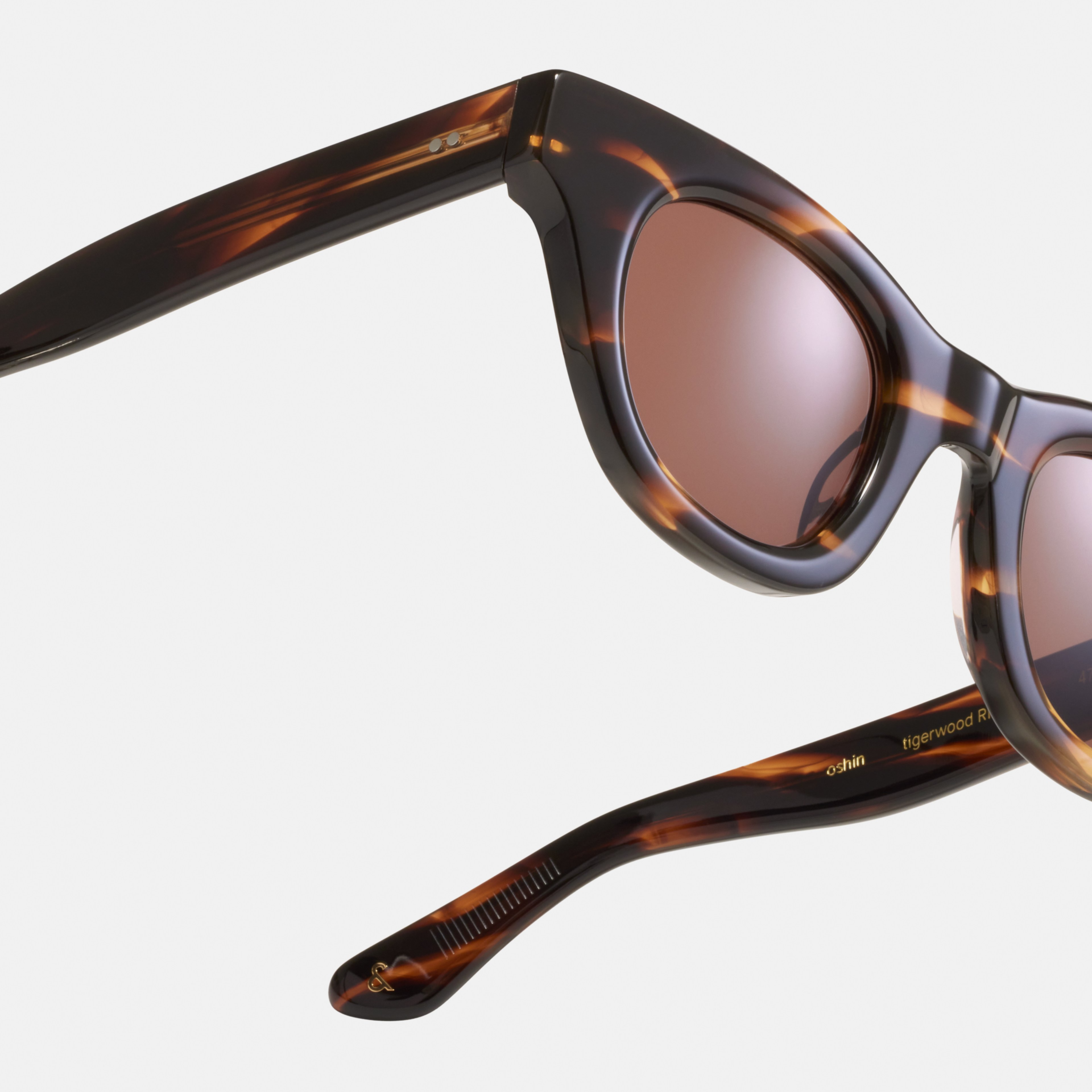 Ace & Tate Solaires | ronde Renew bio-acétate in brown,, Orange