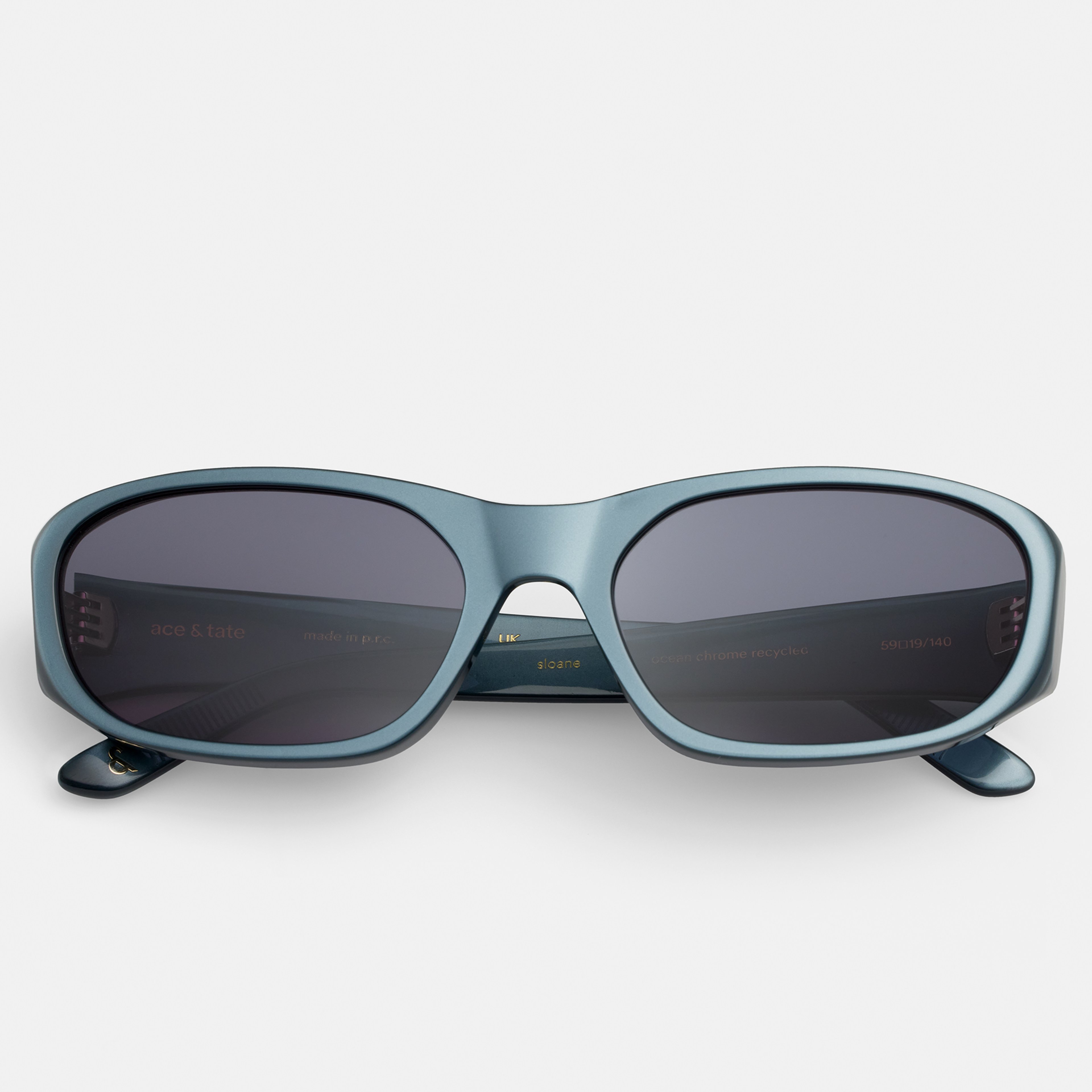 Ace & Tate Zonnebrillen | oval Gerecycled in Blauw