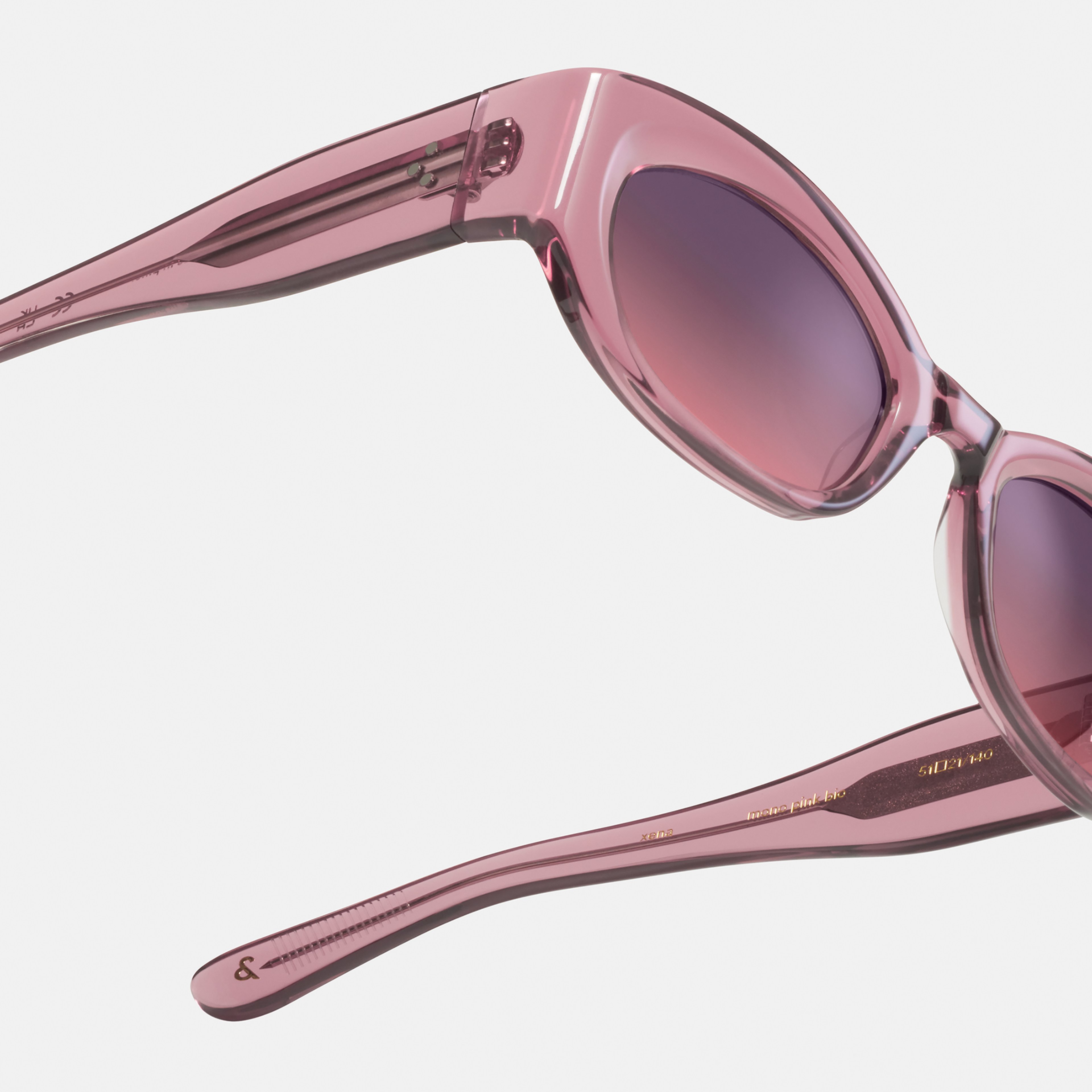 Ace & Tate Sunglasses | rectangle Bio acetate in Pink