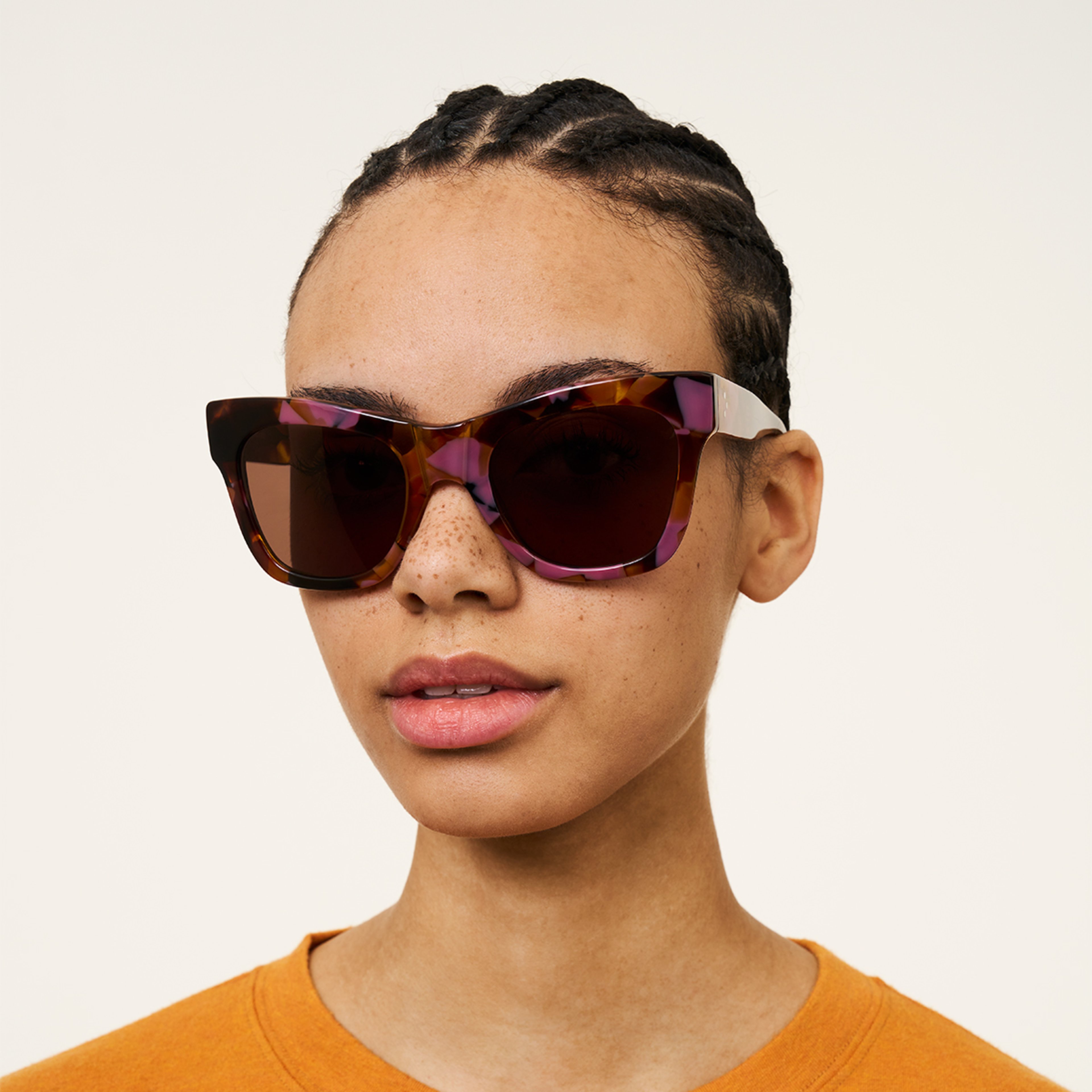 Ace & Tate Solaires | carrée Bio-acétate in Violet
