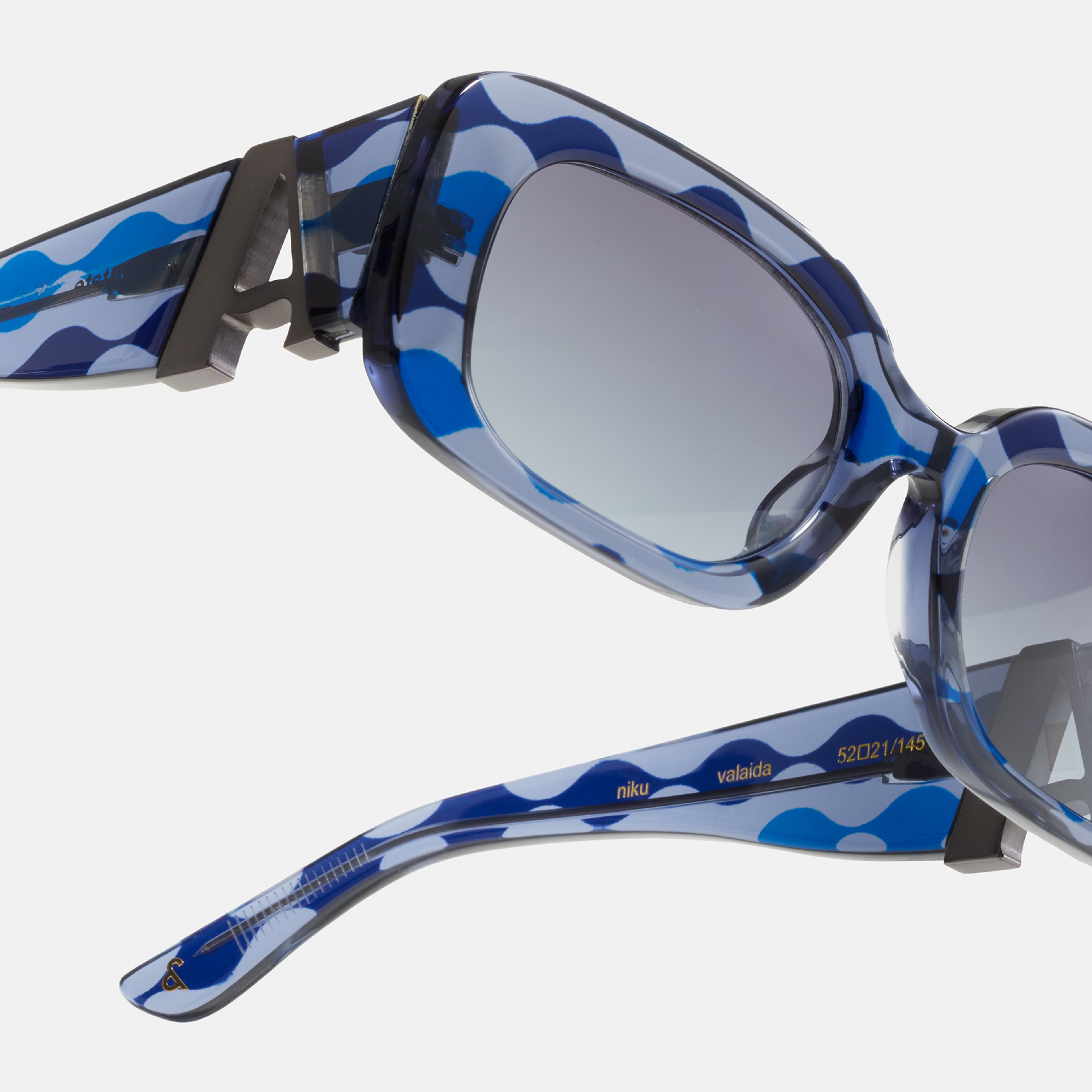 Ace & Tate Sunglasses | rectangle Acetate in Blue
