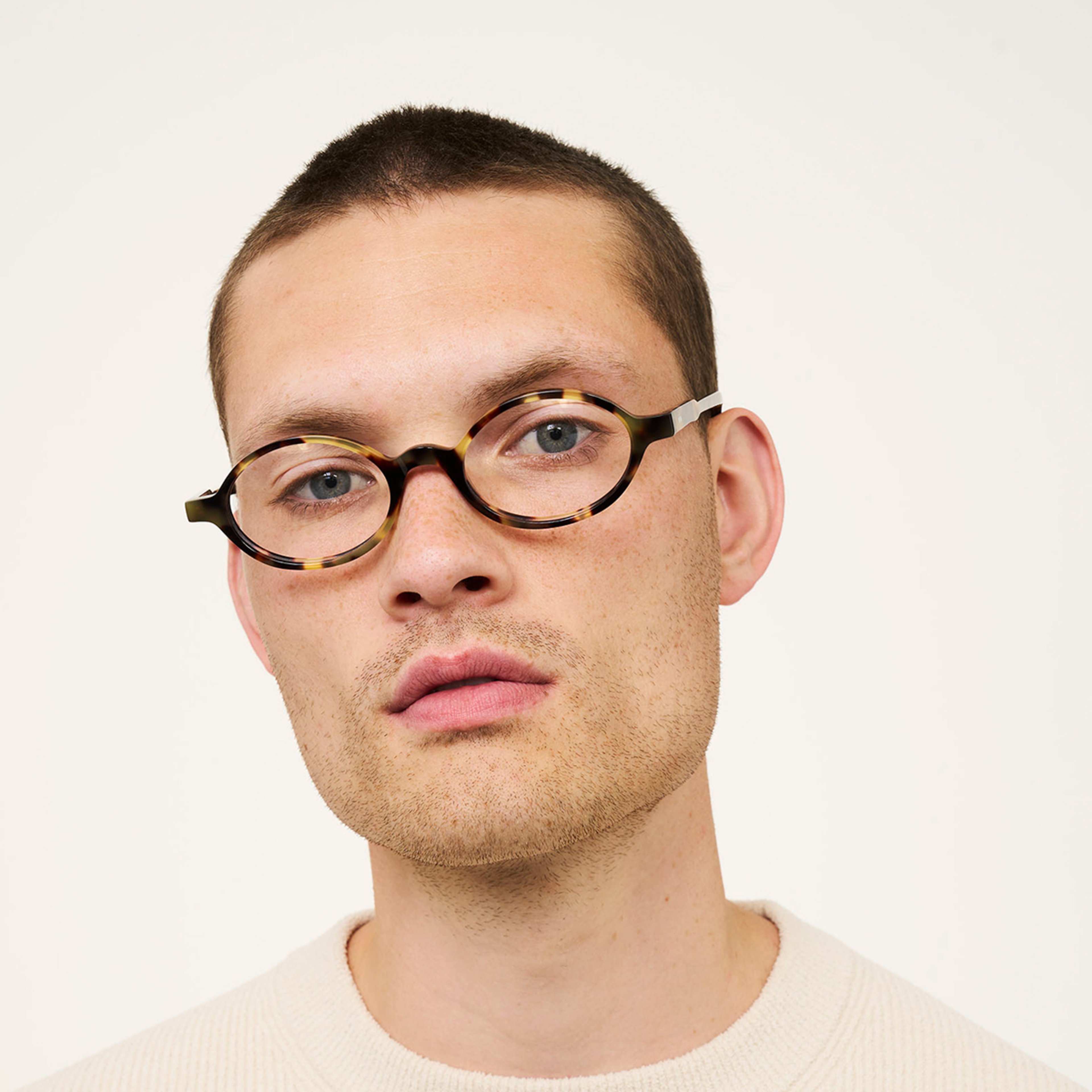 Ace & Tate Glasses | Round Bio acetate in Yellow