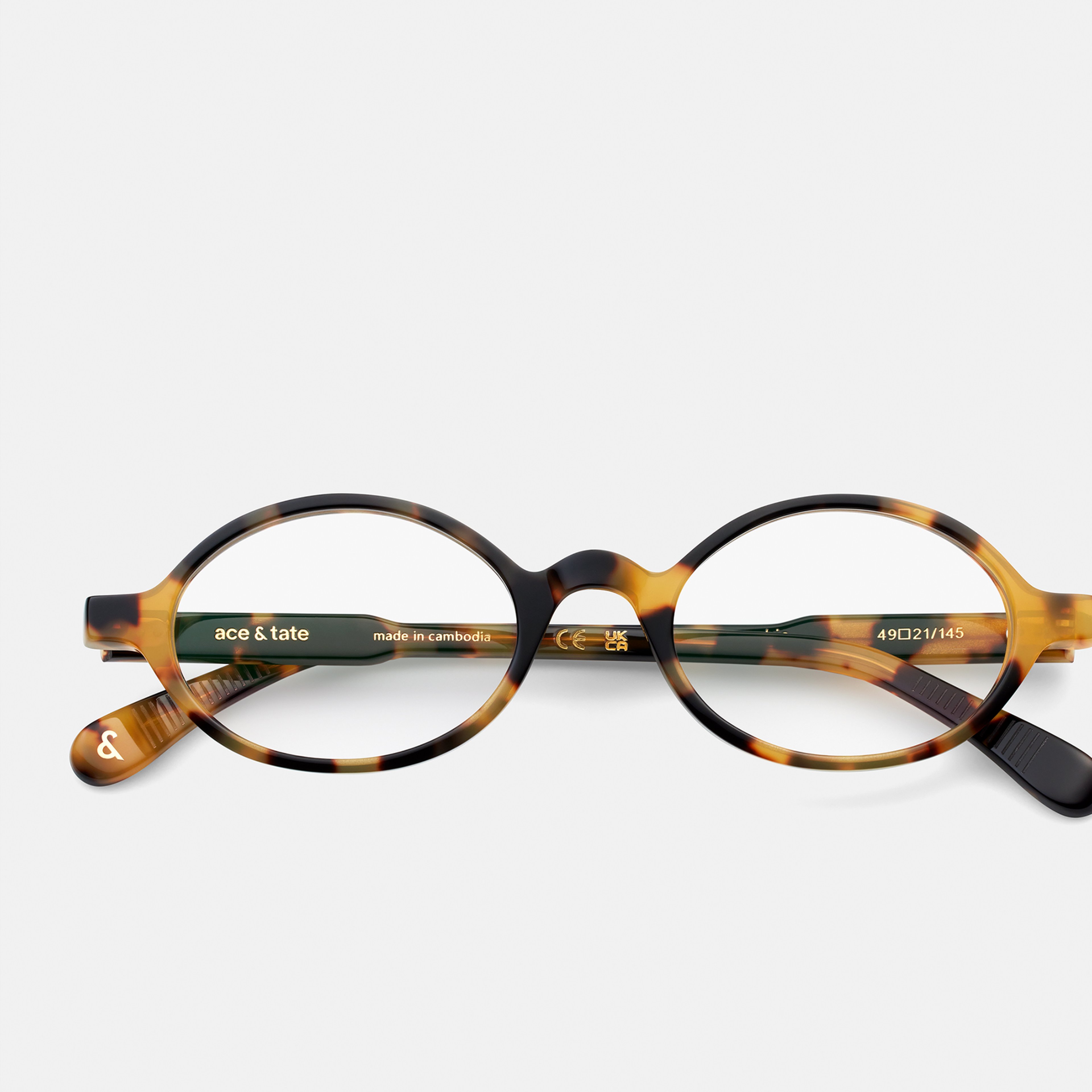 Ace & Tate Glasses | Round Bio acetate in Yellow