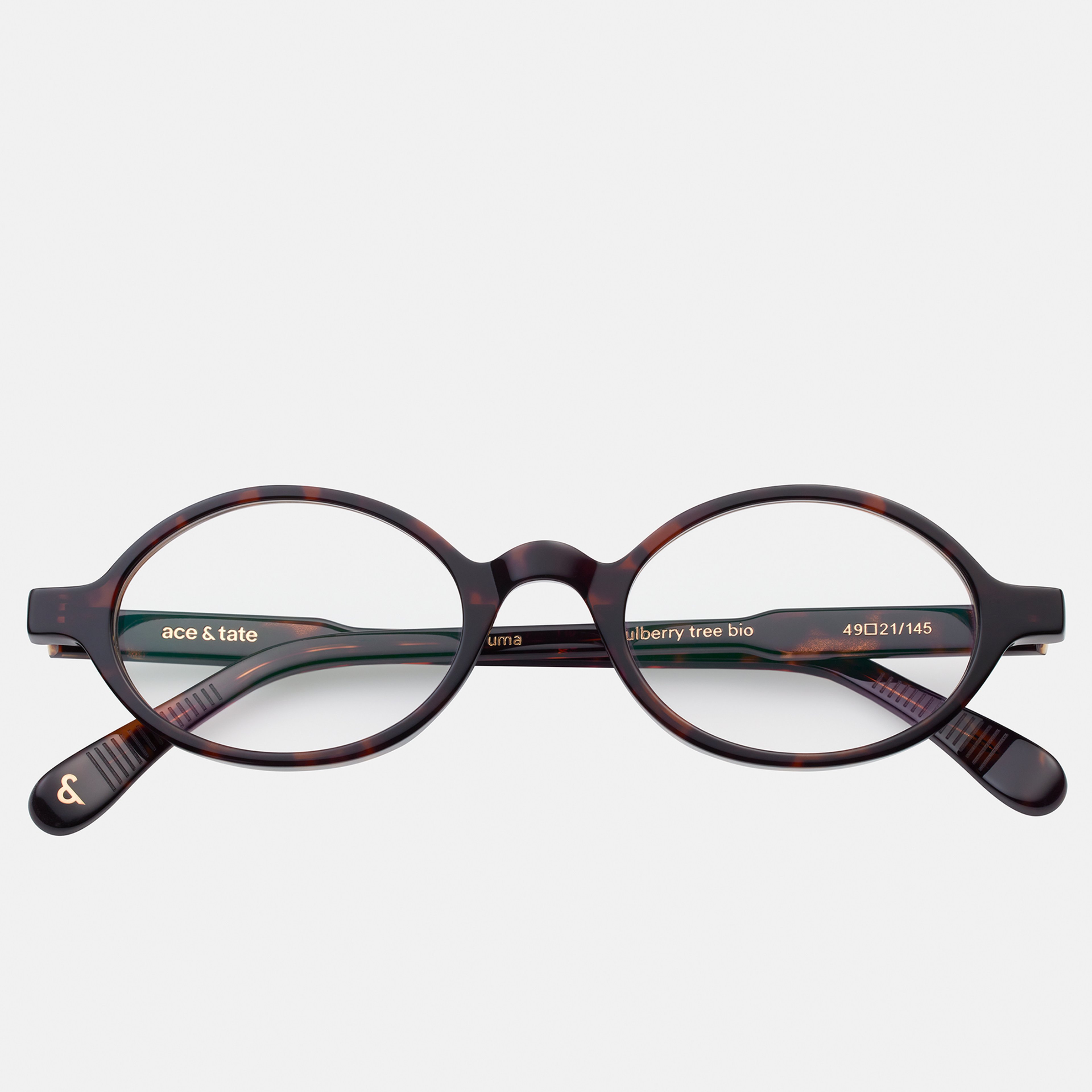 Ace & Tate Glasses | Round Recycled in Brown