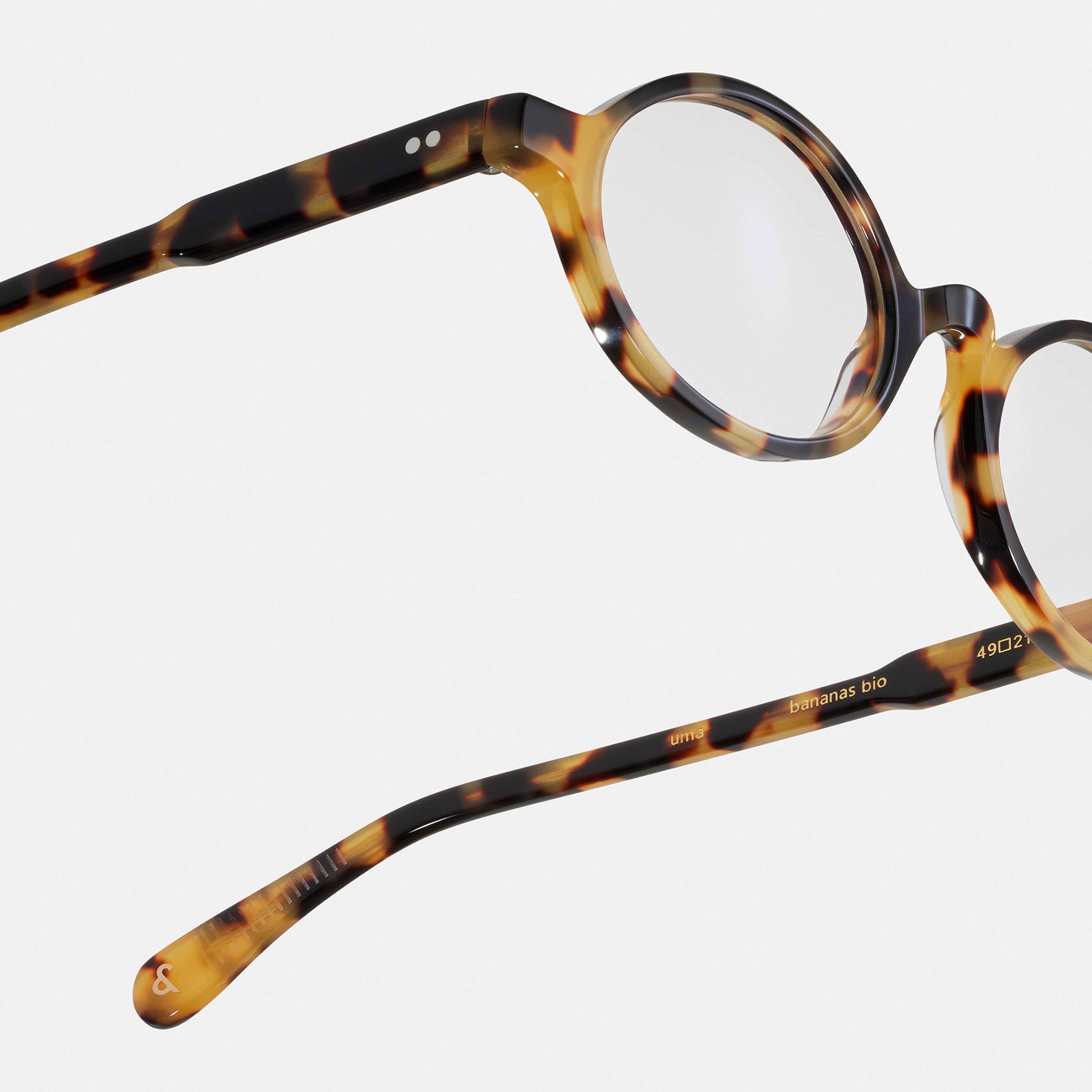 Ace & Tate Glasses | Round Bio acetate in Yellow