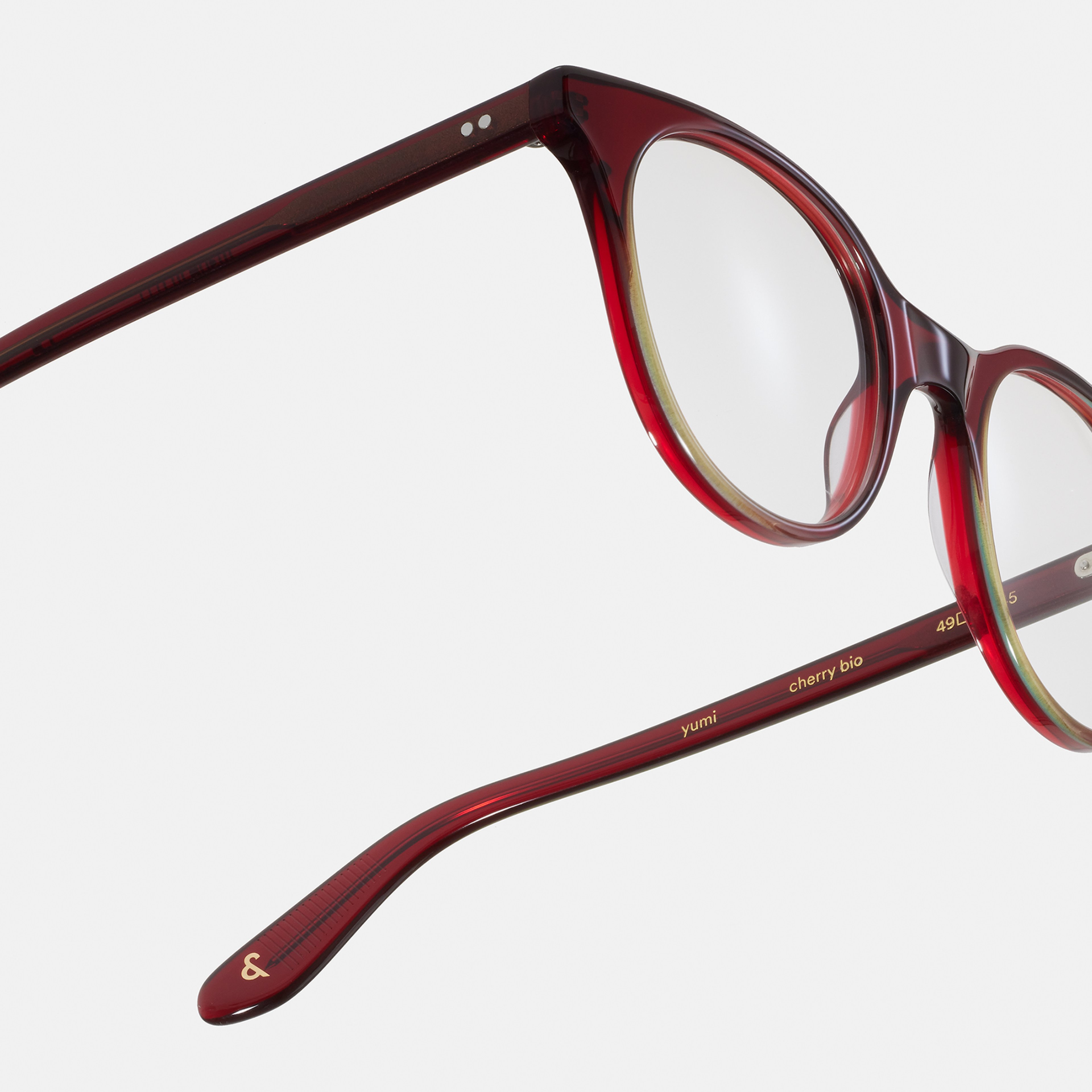 Ace & Tate Glasses | Round Bio acetate in Red