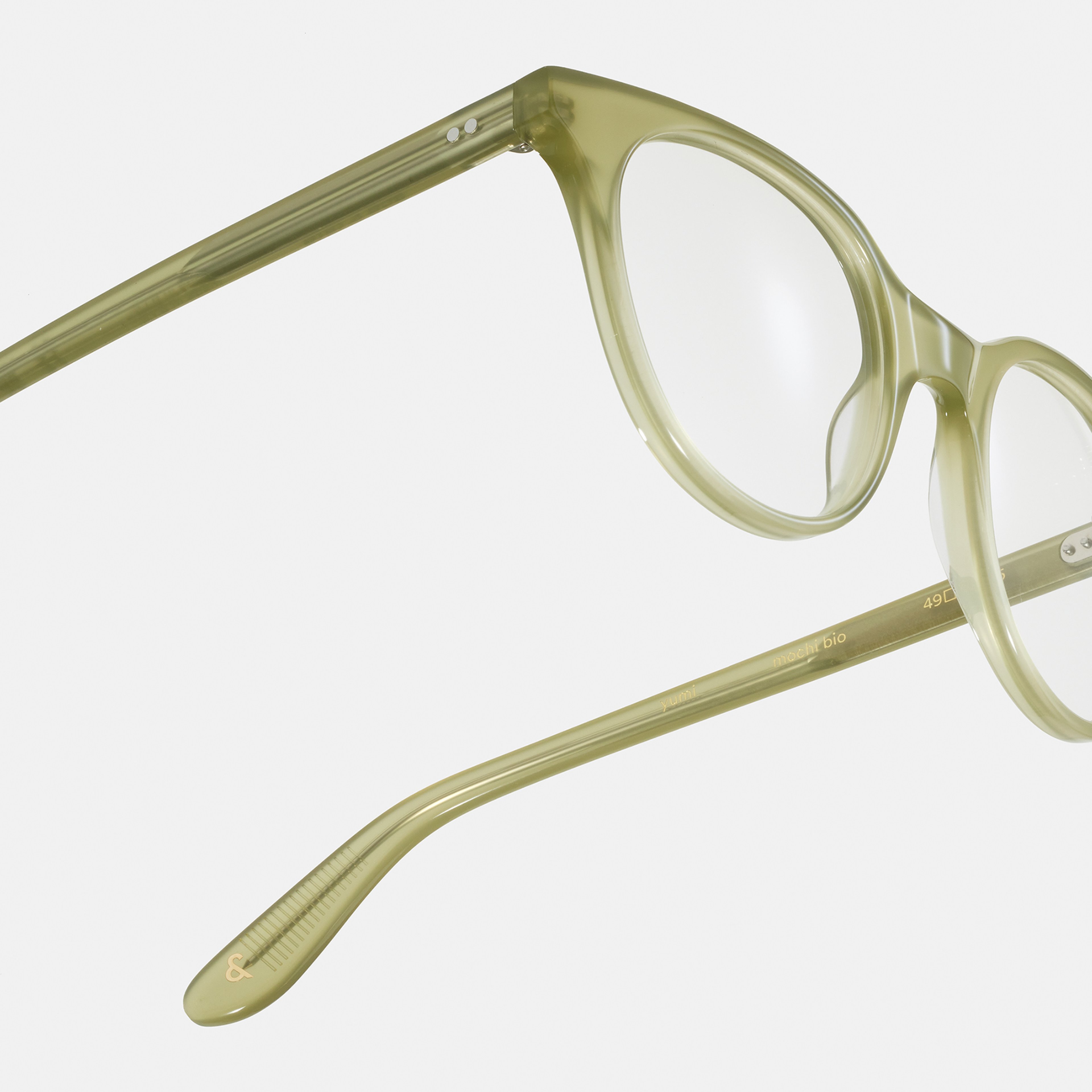 Ace & Tate Glasses | Round Bio acetate in Green