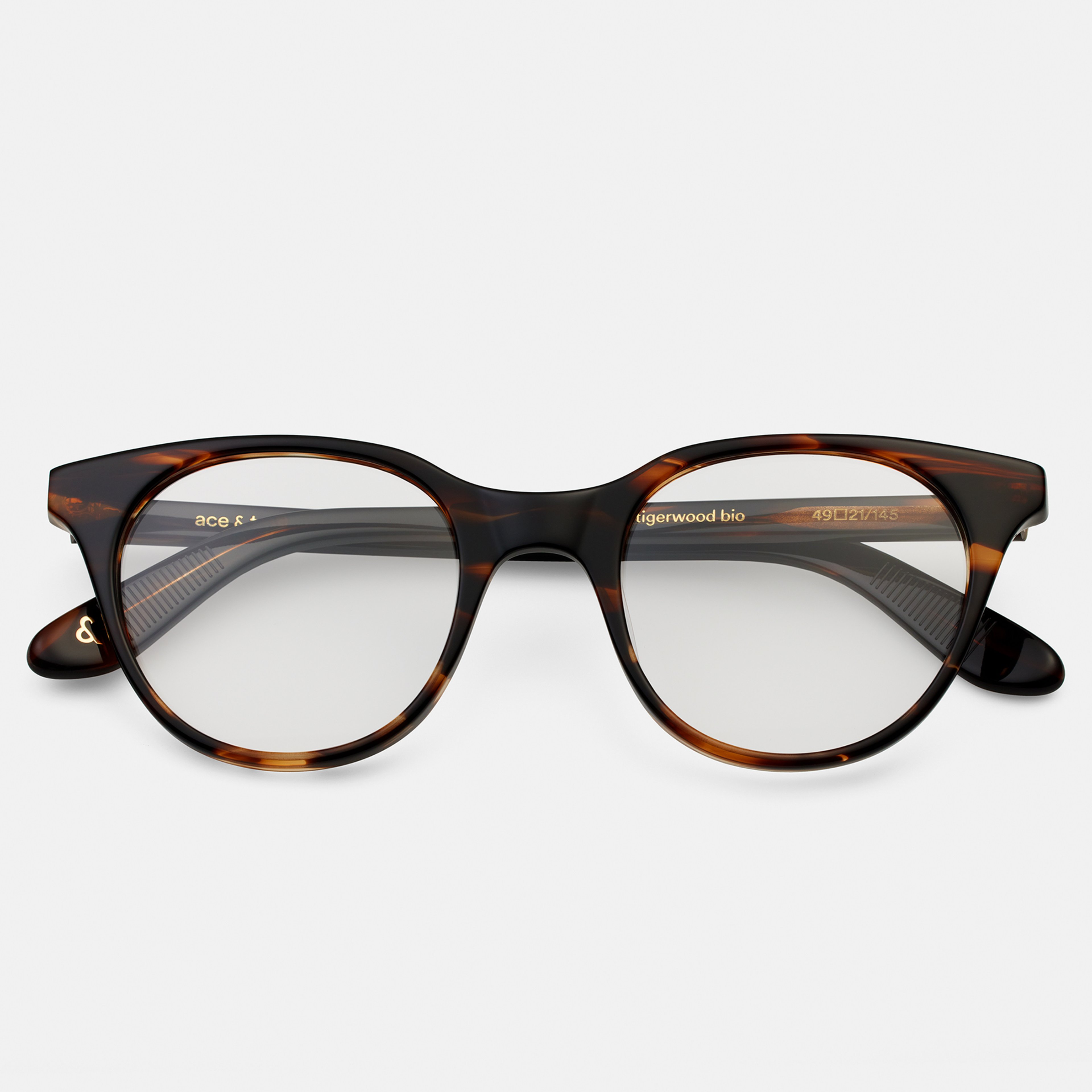 Ace & Tate Glasses | Round Bio acetate in Brown