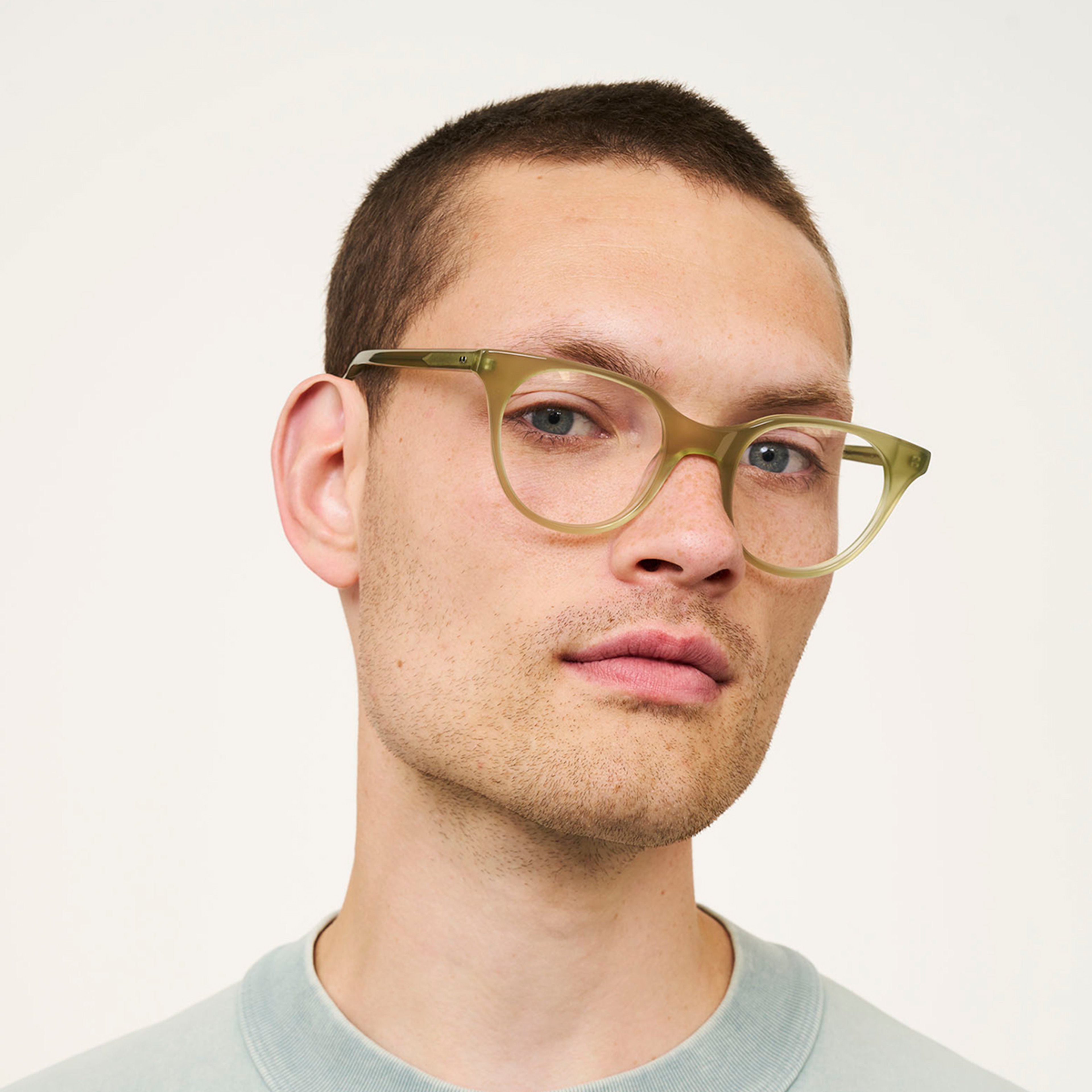 Ace & Tate Glasses | Round Bio acetate in Green