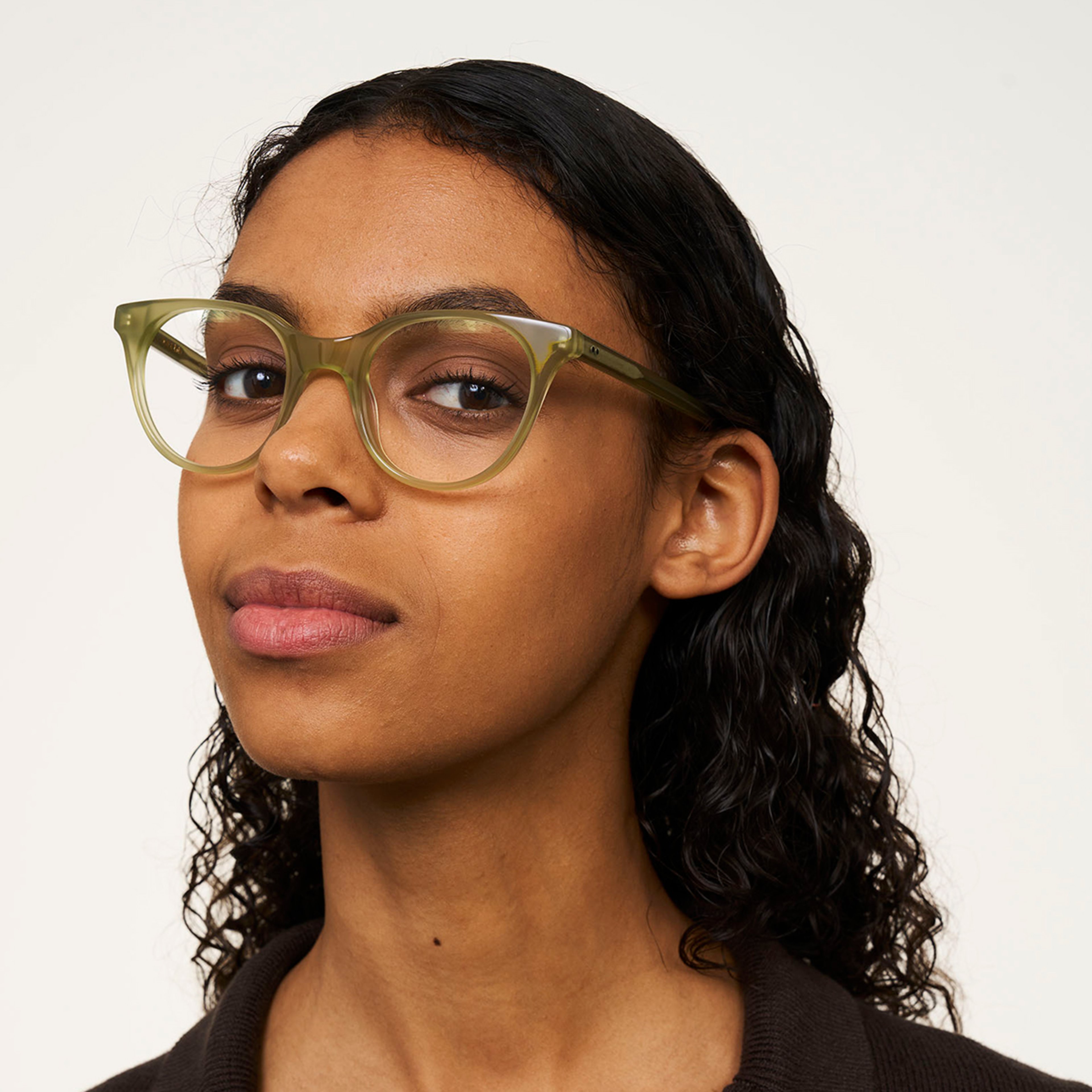 Ace & Tate Glasses | Round Bio acetate in Green