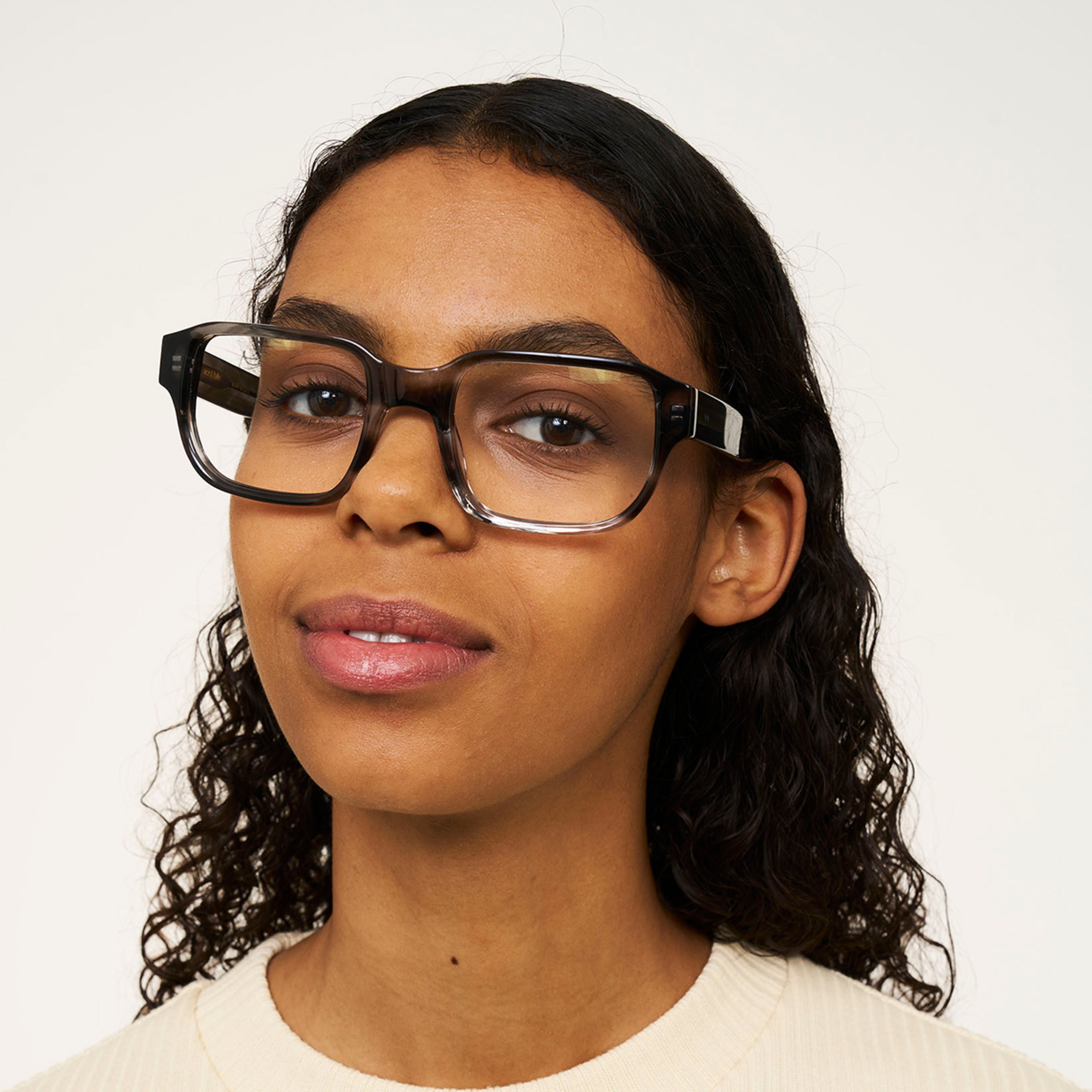 Ace & Tate Glasses | Square Bio acetate in Grey