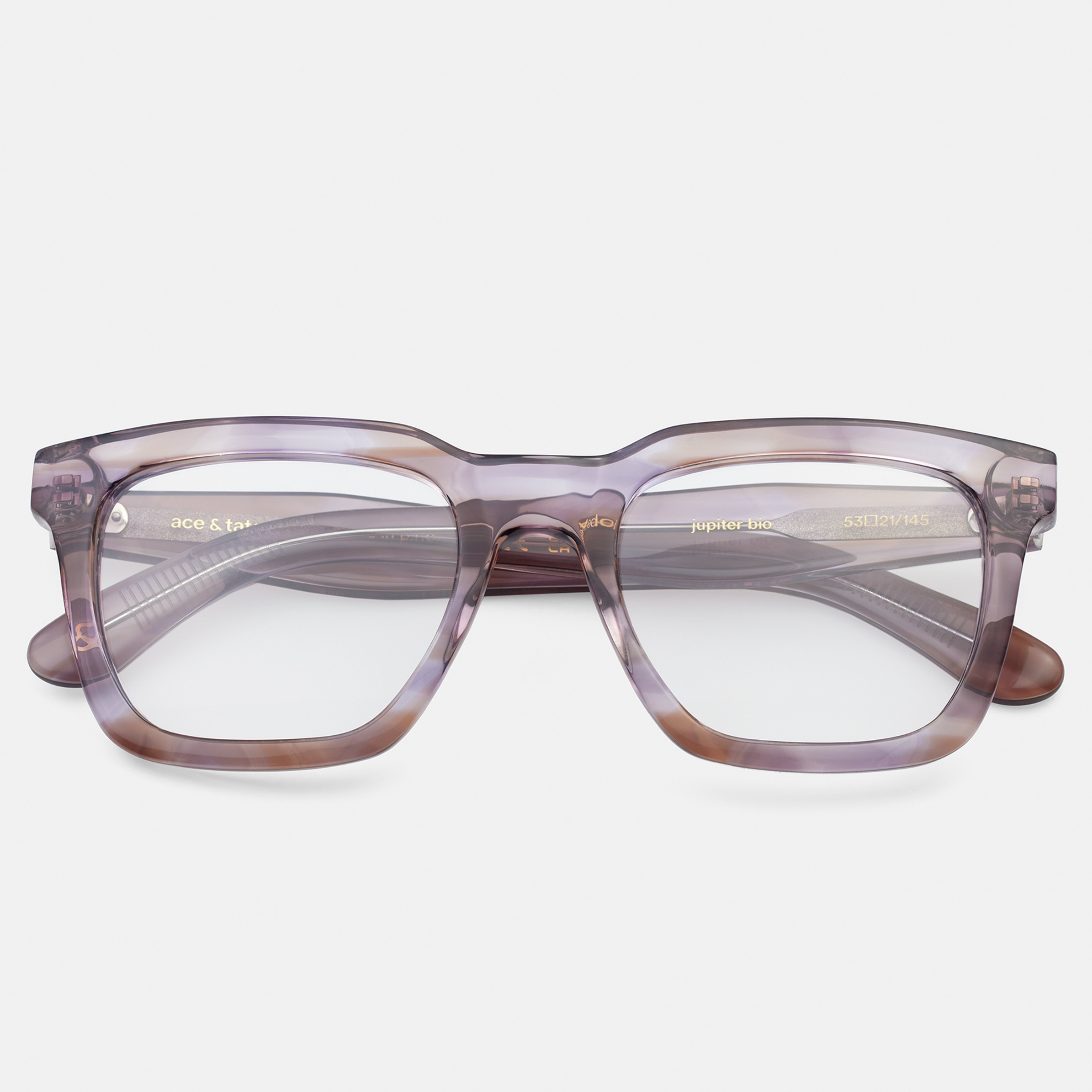 Ace & Tate Glasses | Square Bio acetate in Purple