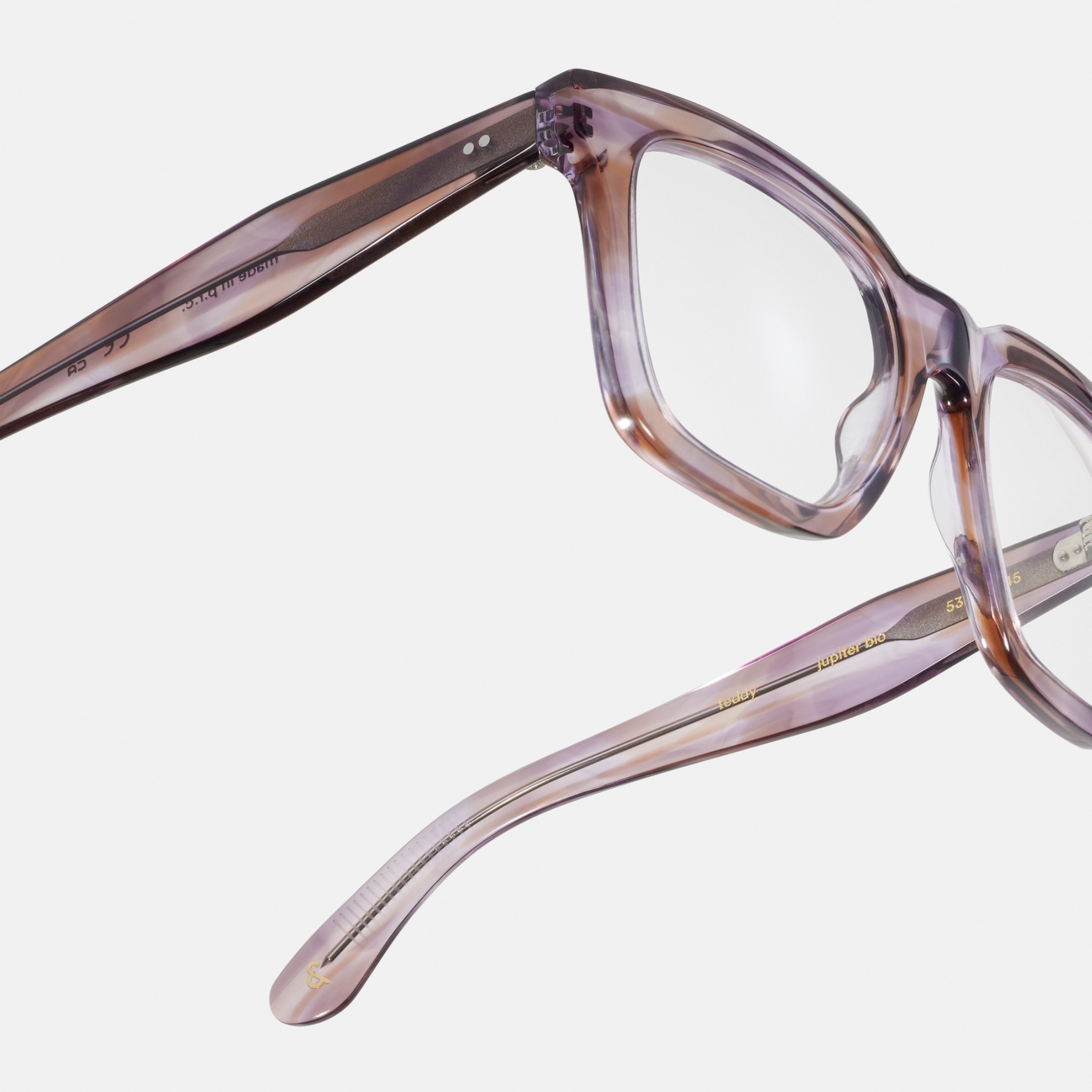 Ace & Tate Glasses | Square Bio acetate in Purple