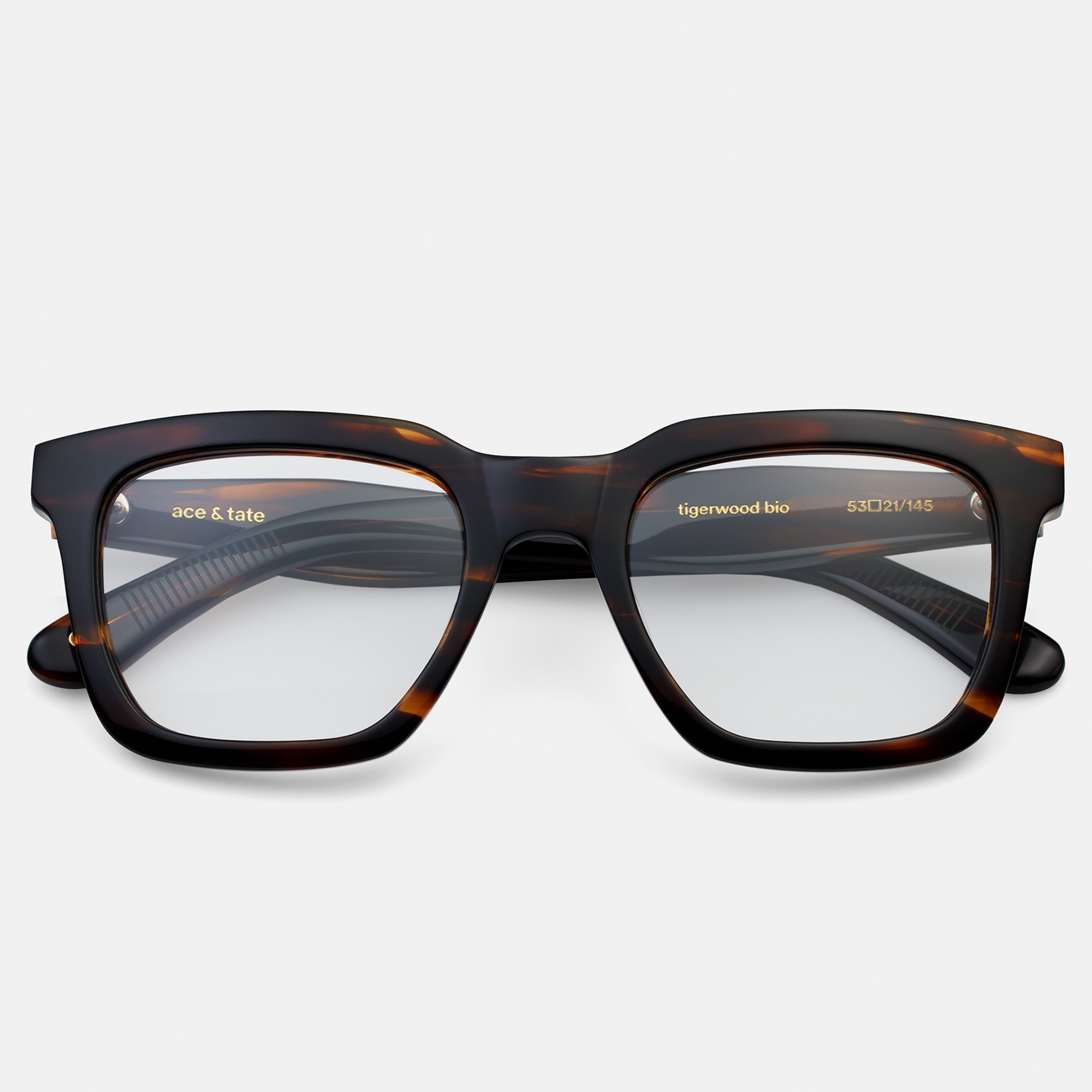 Ace & Tate Glasses | Square Bio acetate in Brown