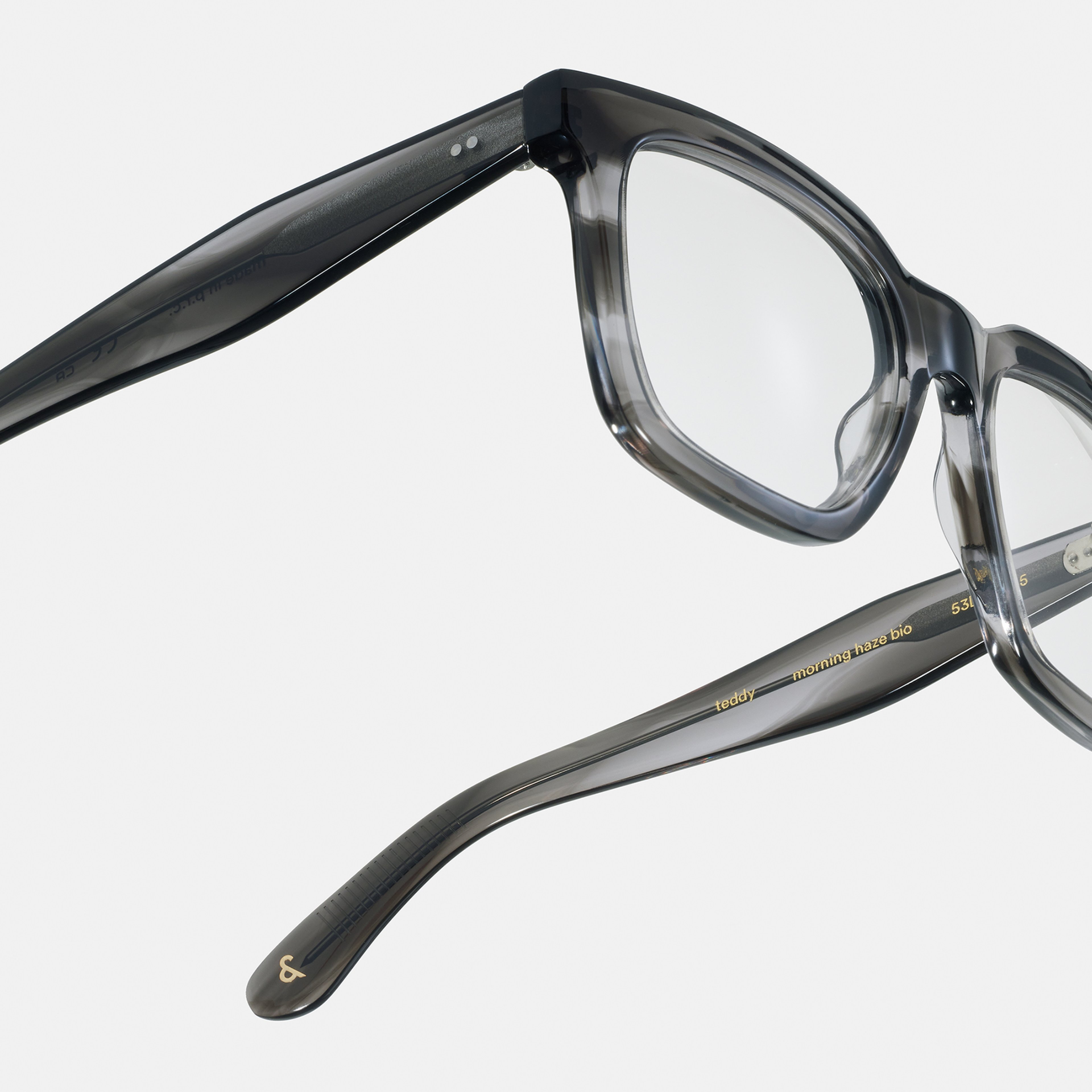 Ace & Tate Glasses | Square Bio acetate in Grey