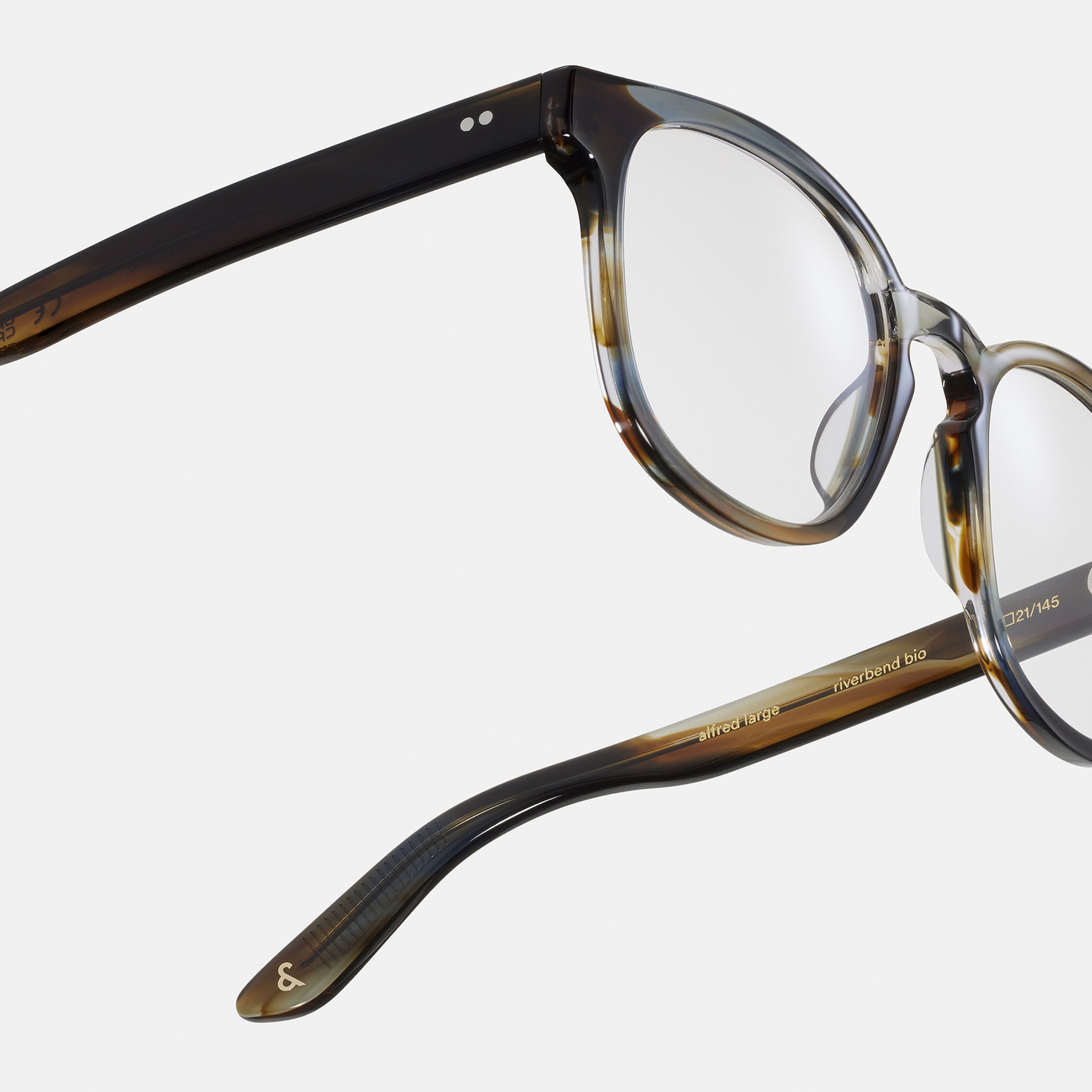 Ace & Tate Glasses | Square Bio acetate in Blue