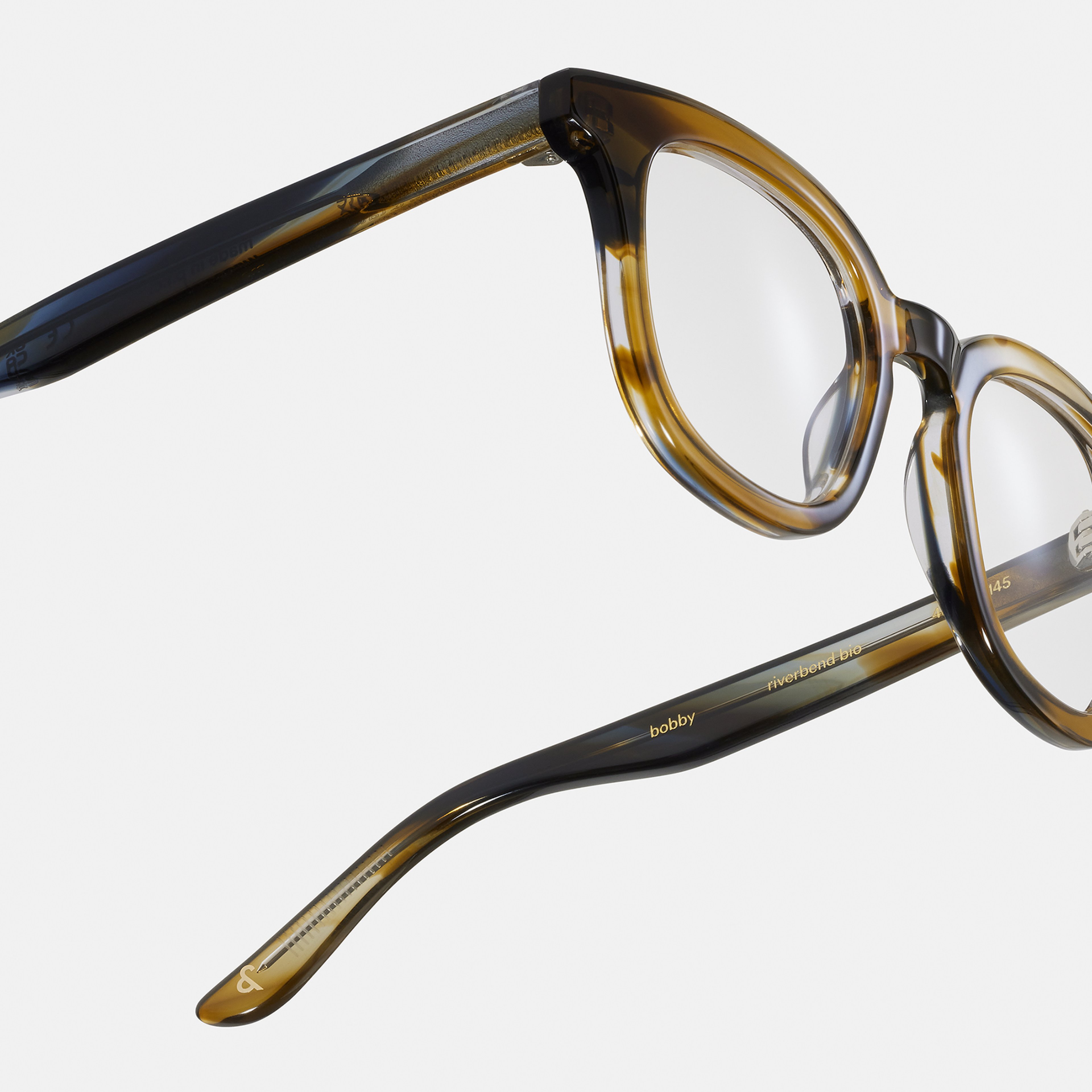 Ace & Tate Glasses | Square Bio acetate in Blue