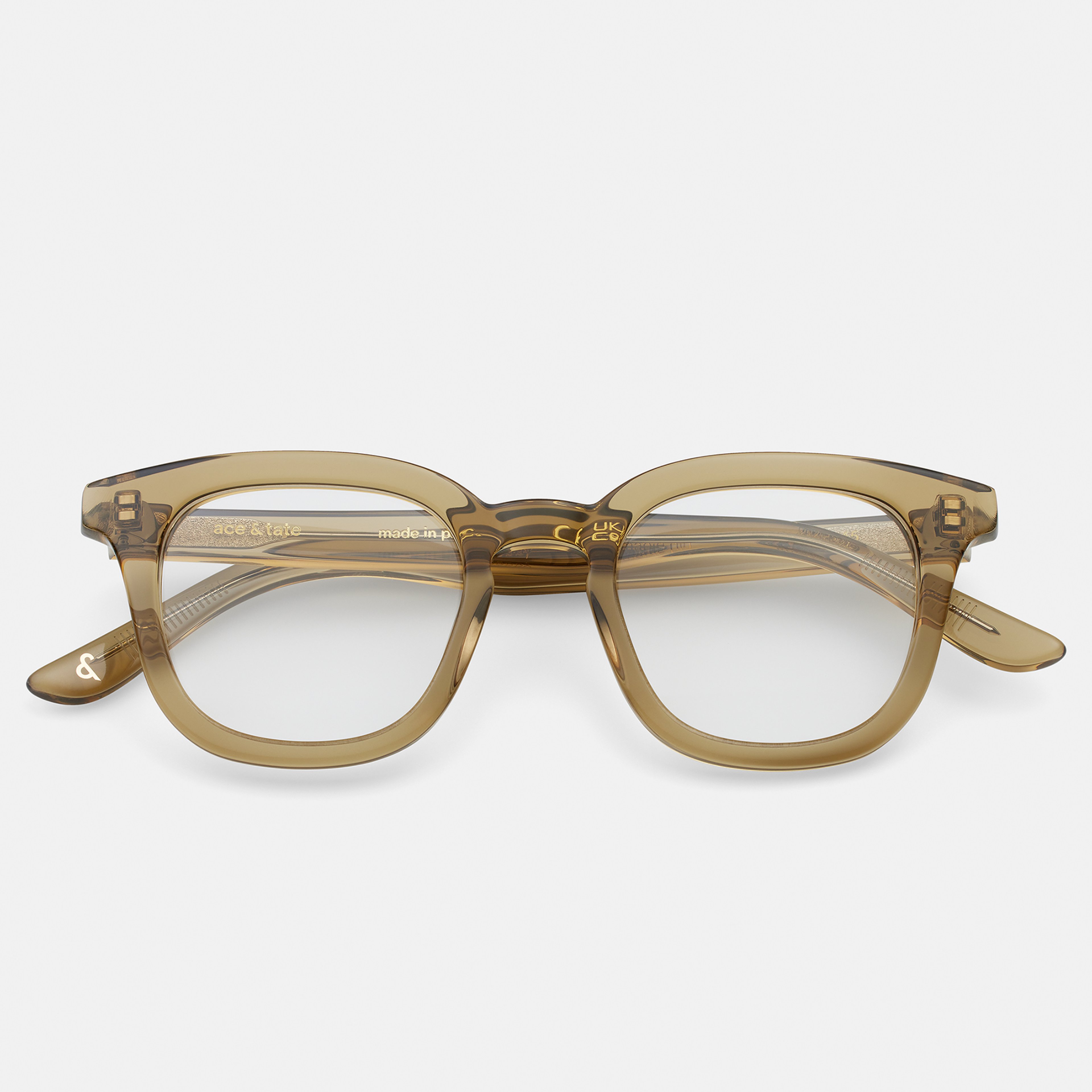 Ace & Tate Glasses | Square Bio acetate in Brown