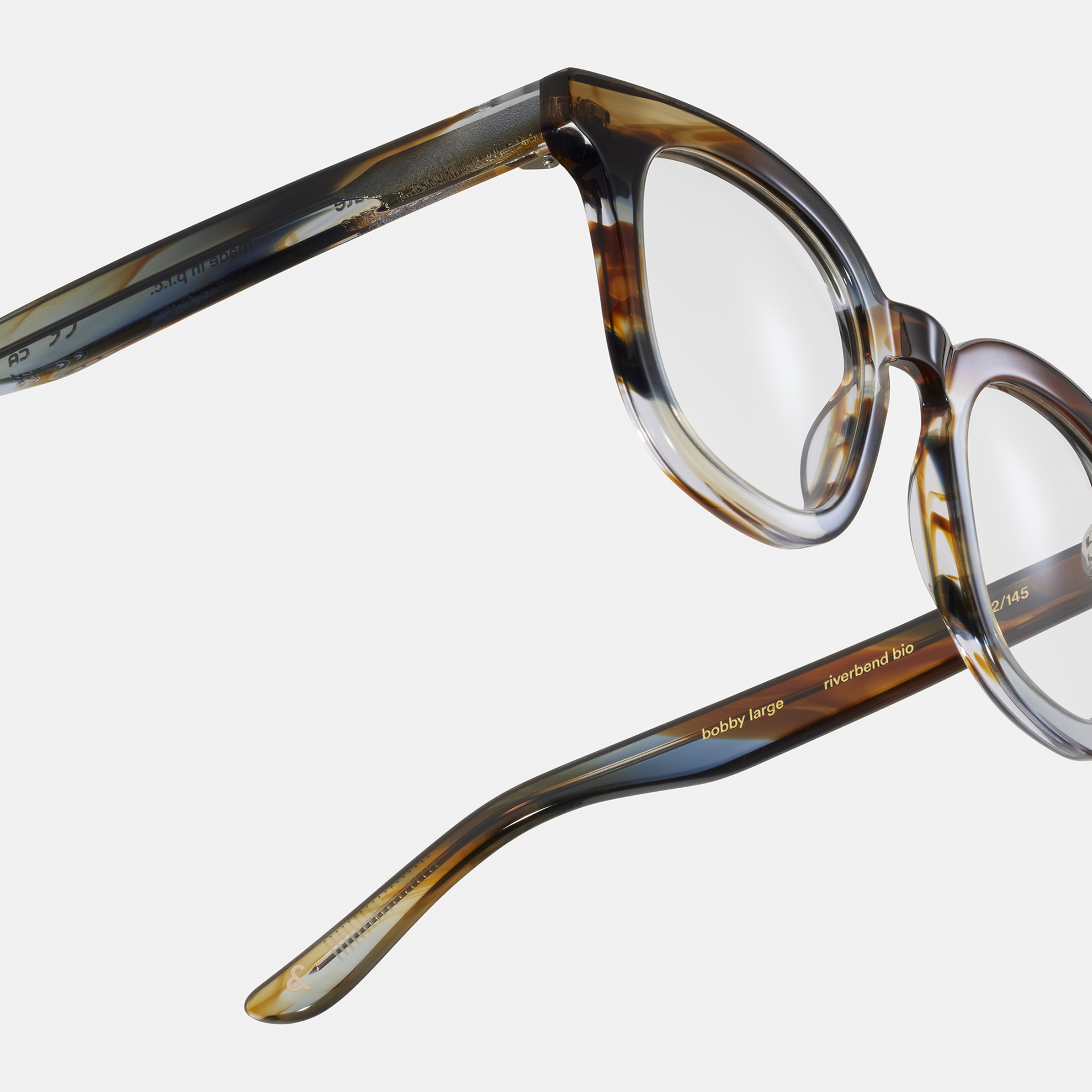 Ace & Tate Glasses | Square Bio acetate in Blue