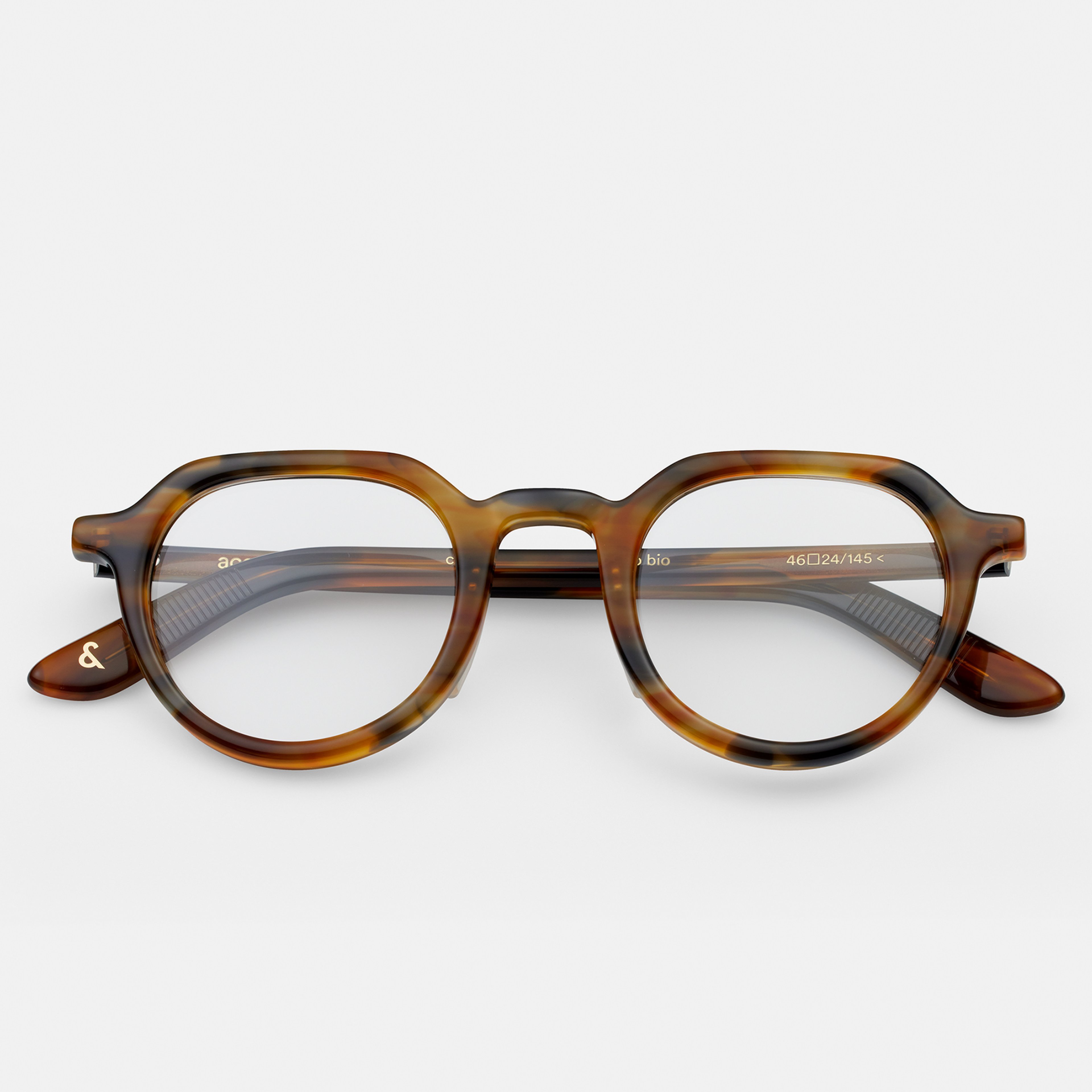 Ace & Tate Glasses | Round Bio acetate in Blue