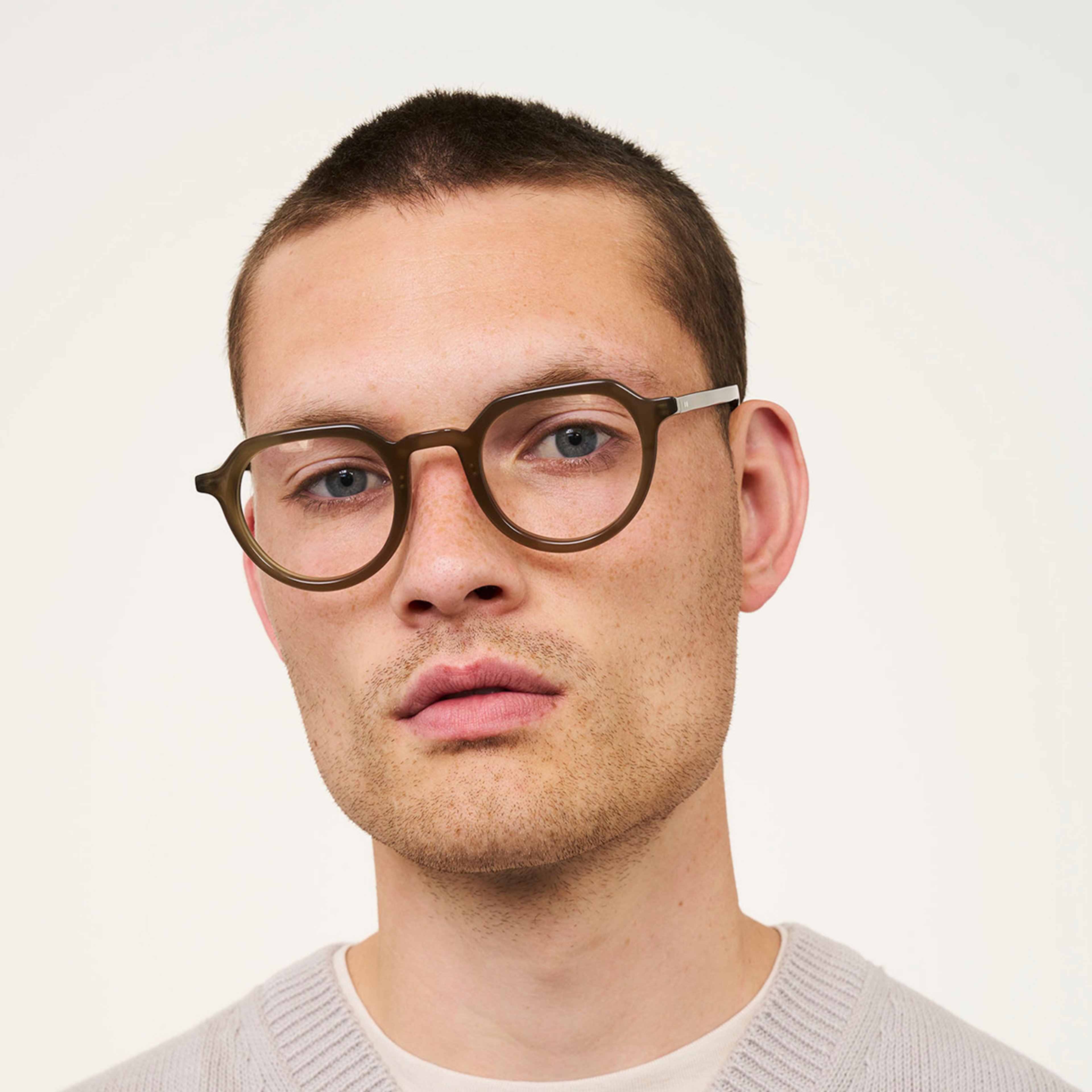 Ace & Tate Glasses | Round Bio acetate in Green