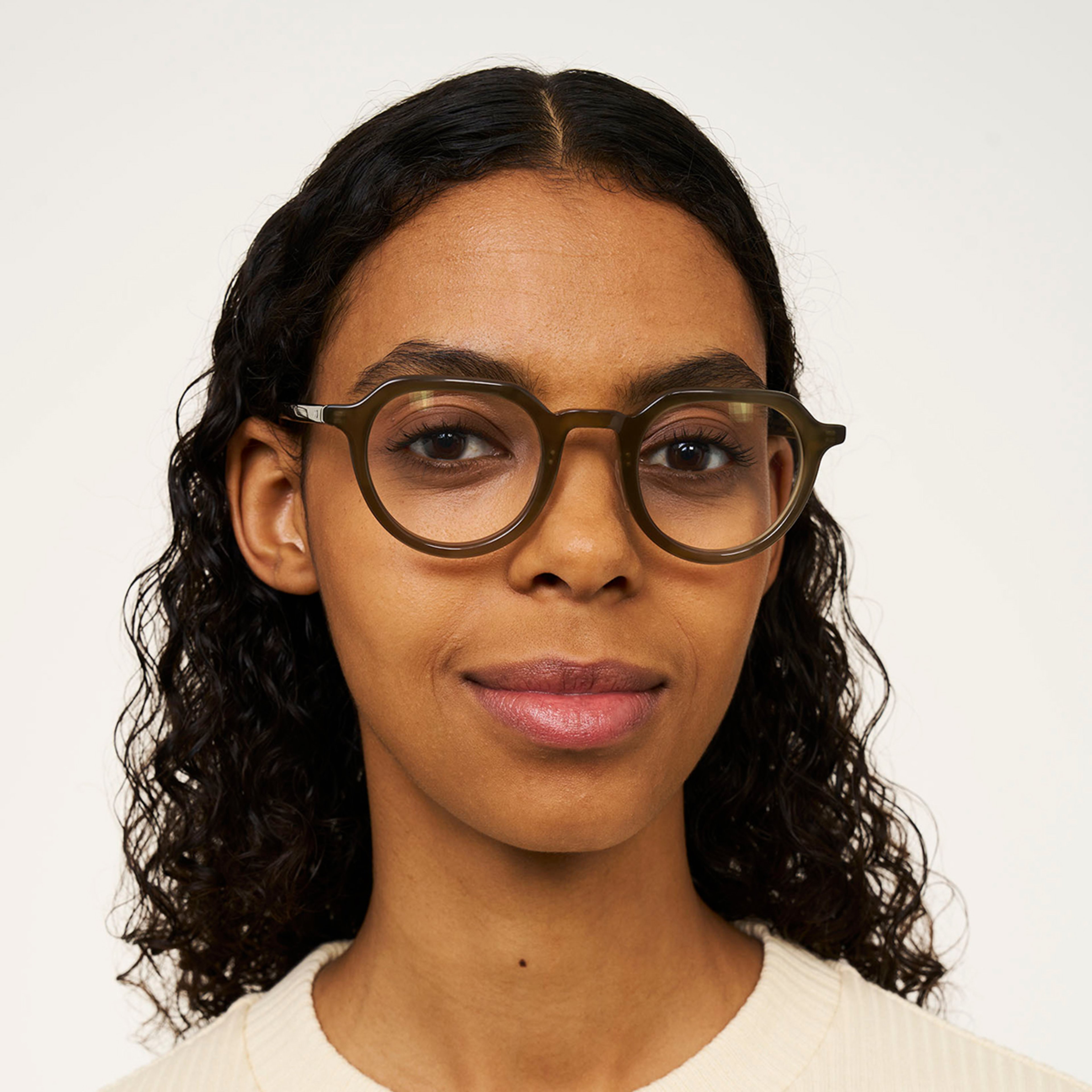 Ace & Tate Glasses | Round Bio acetate in Green