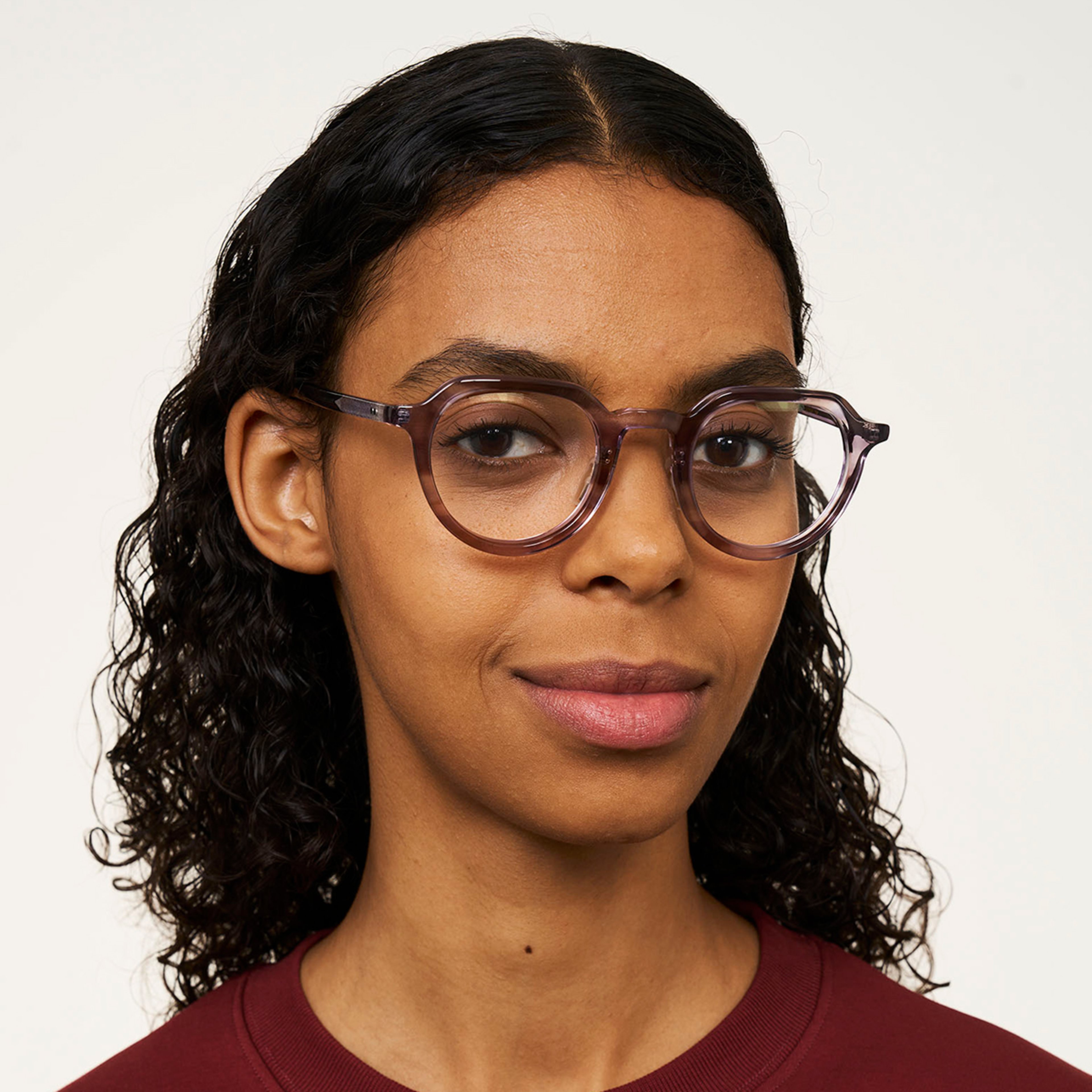 Ace & Tate Glasses | Round Bio acetate in Purple