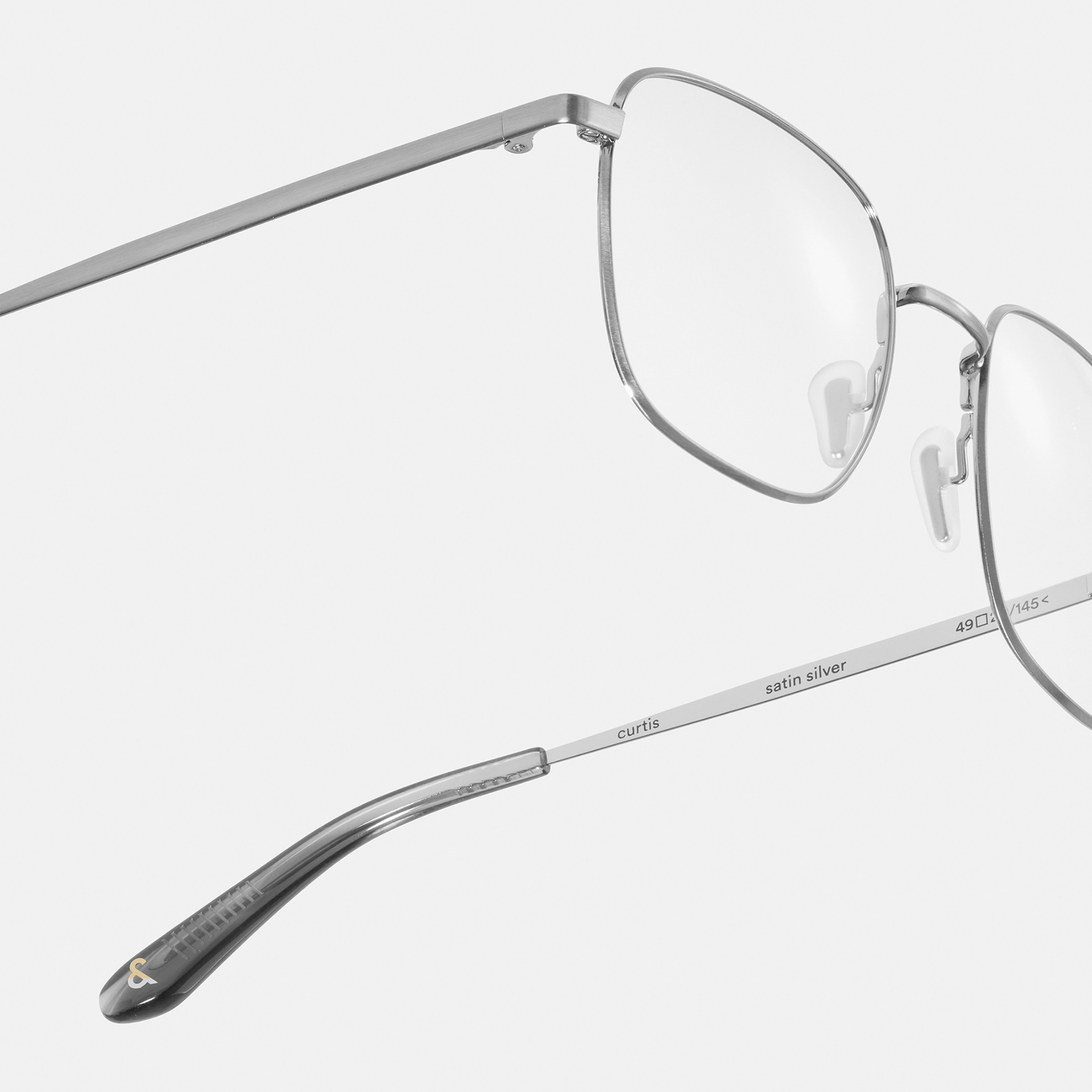 Ace & Tate Glasses | Square Metal in Silver