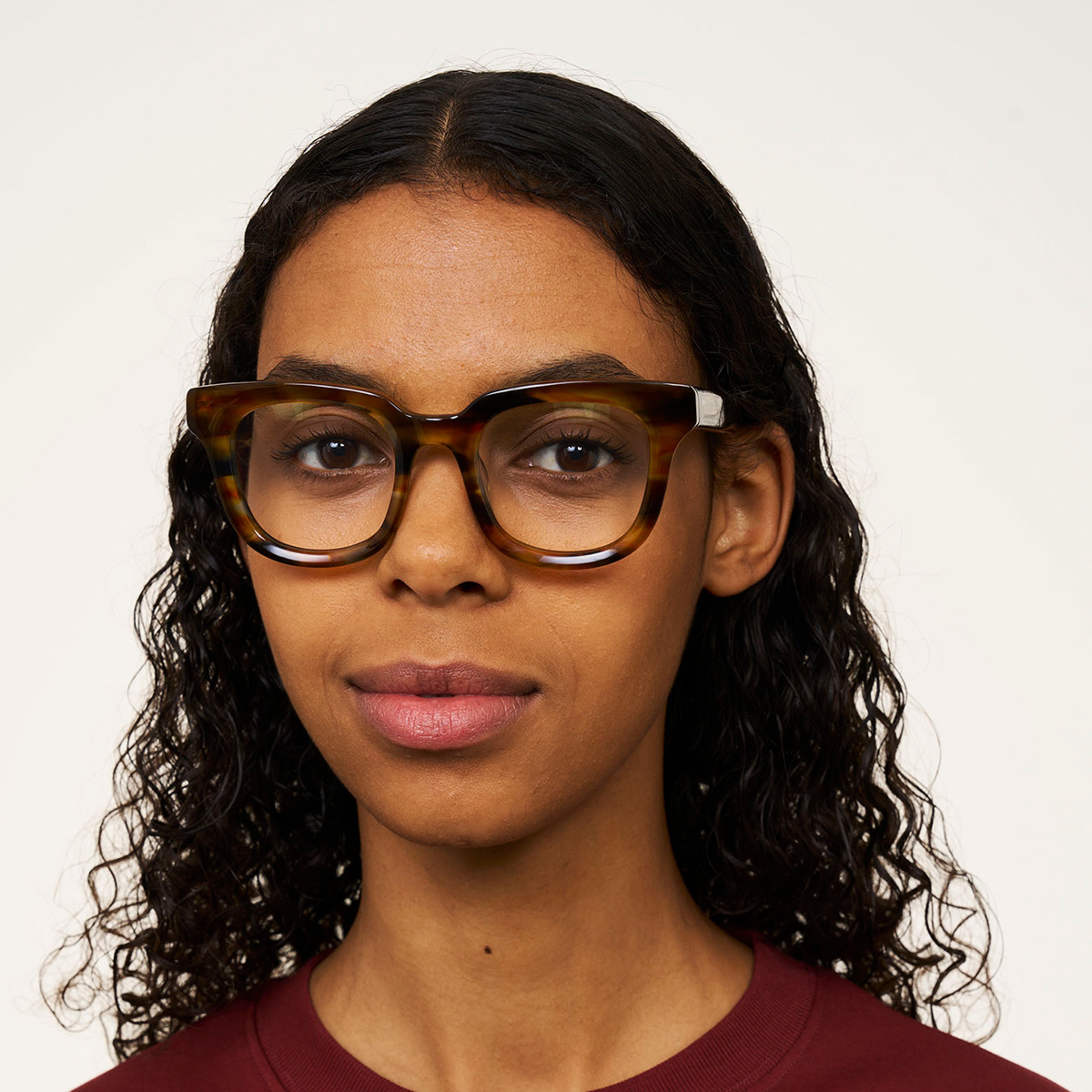 Ace & Tate Glasses | Round Bio acetate in Blue