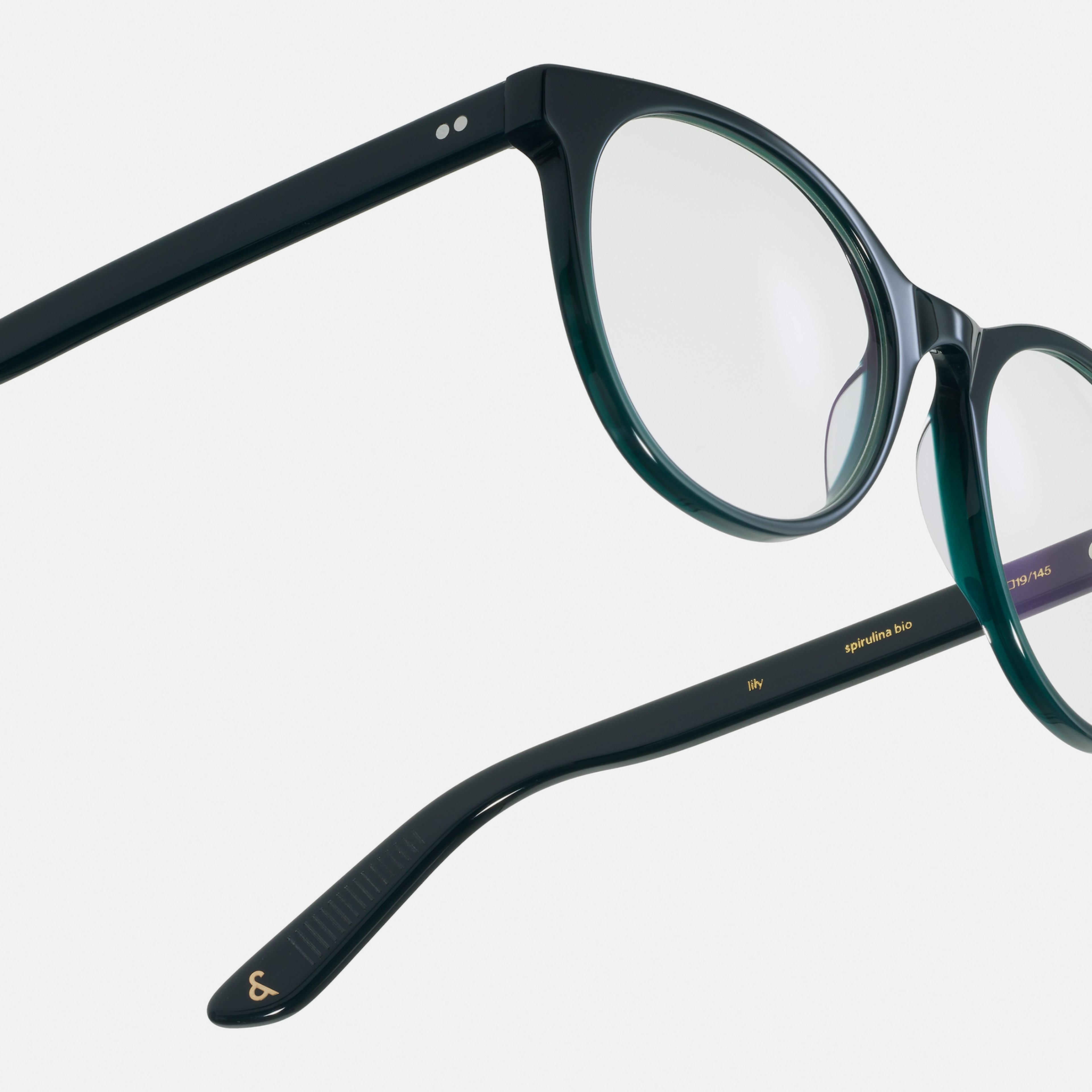 Ace & Tate Glasses | Round Bio acetate in Blue