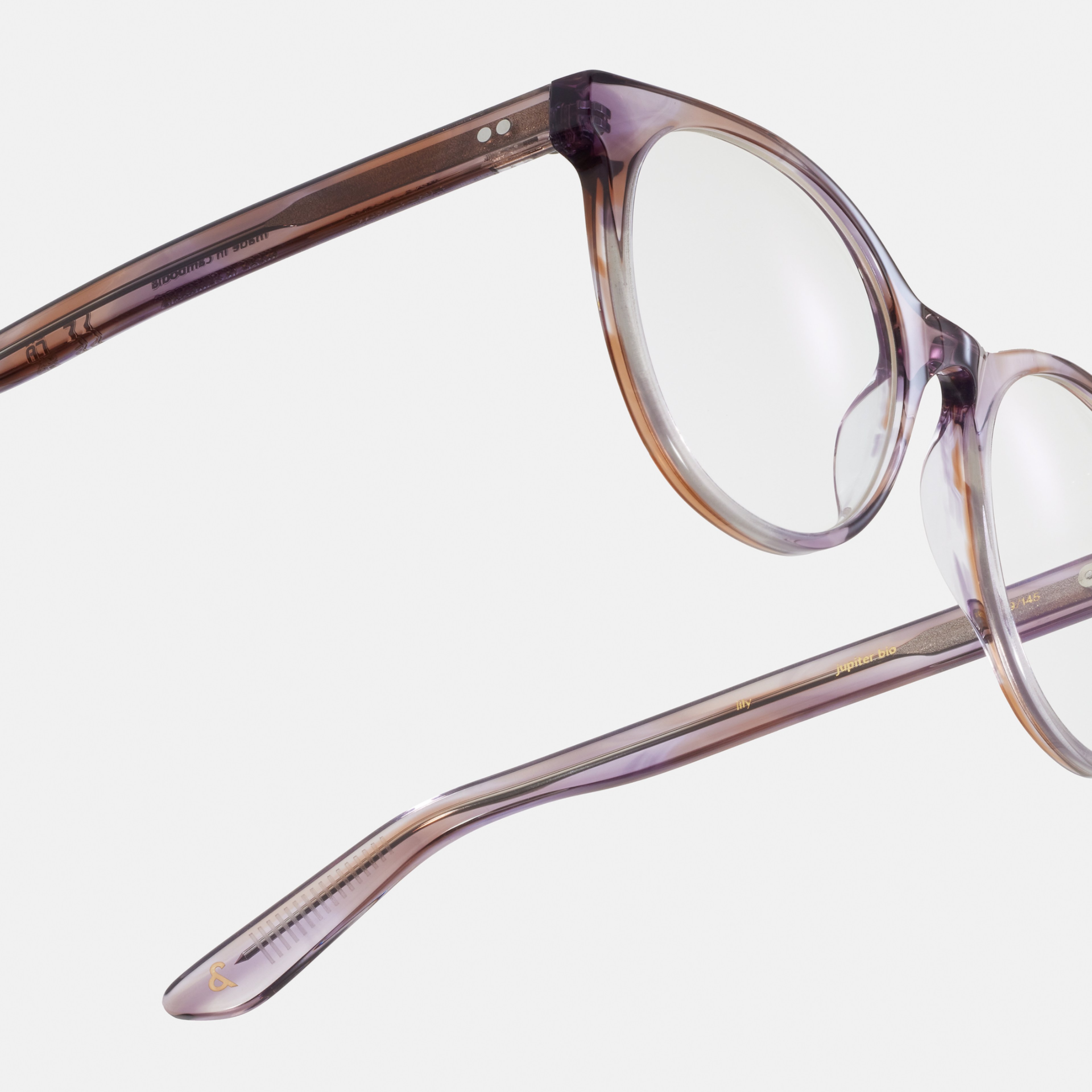 Ace & Tate Glasses | Round Bio acetate in Purple