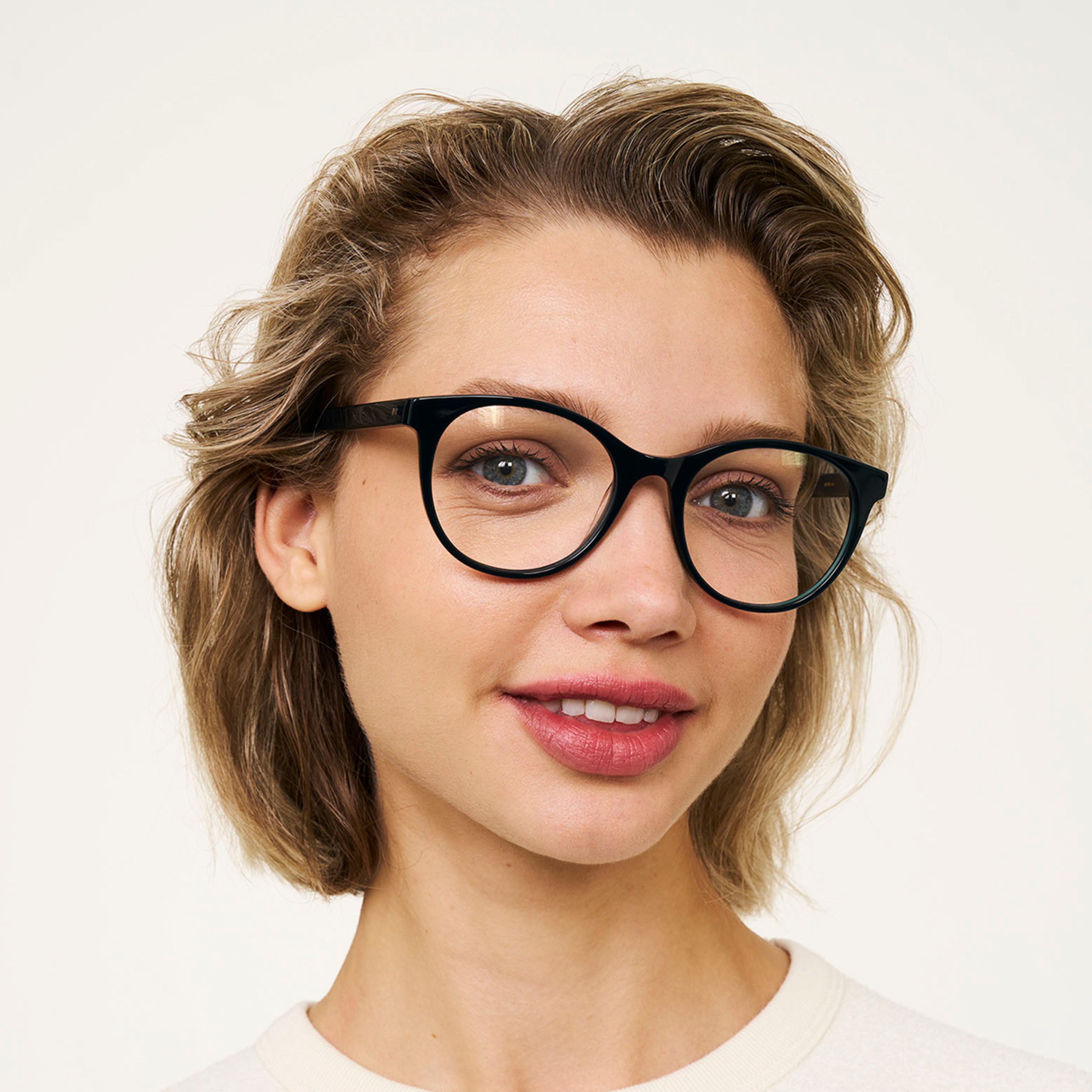 Ace & Tate Glasses | Round Bio acetate in Blue