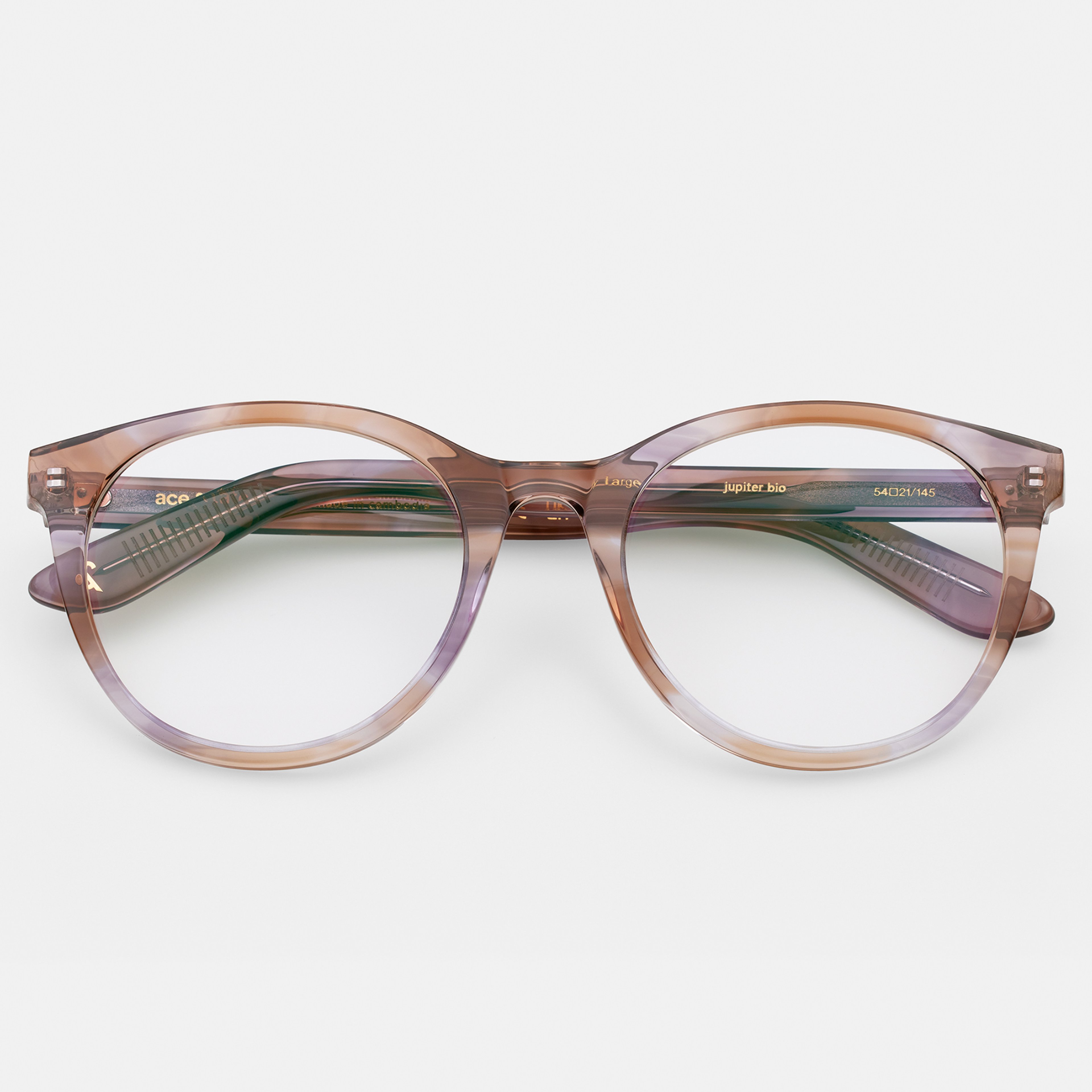 Ace & Tate Glasses | oval Bio acetate in Purple