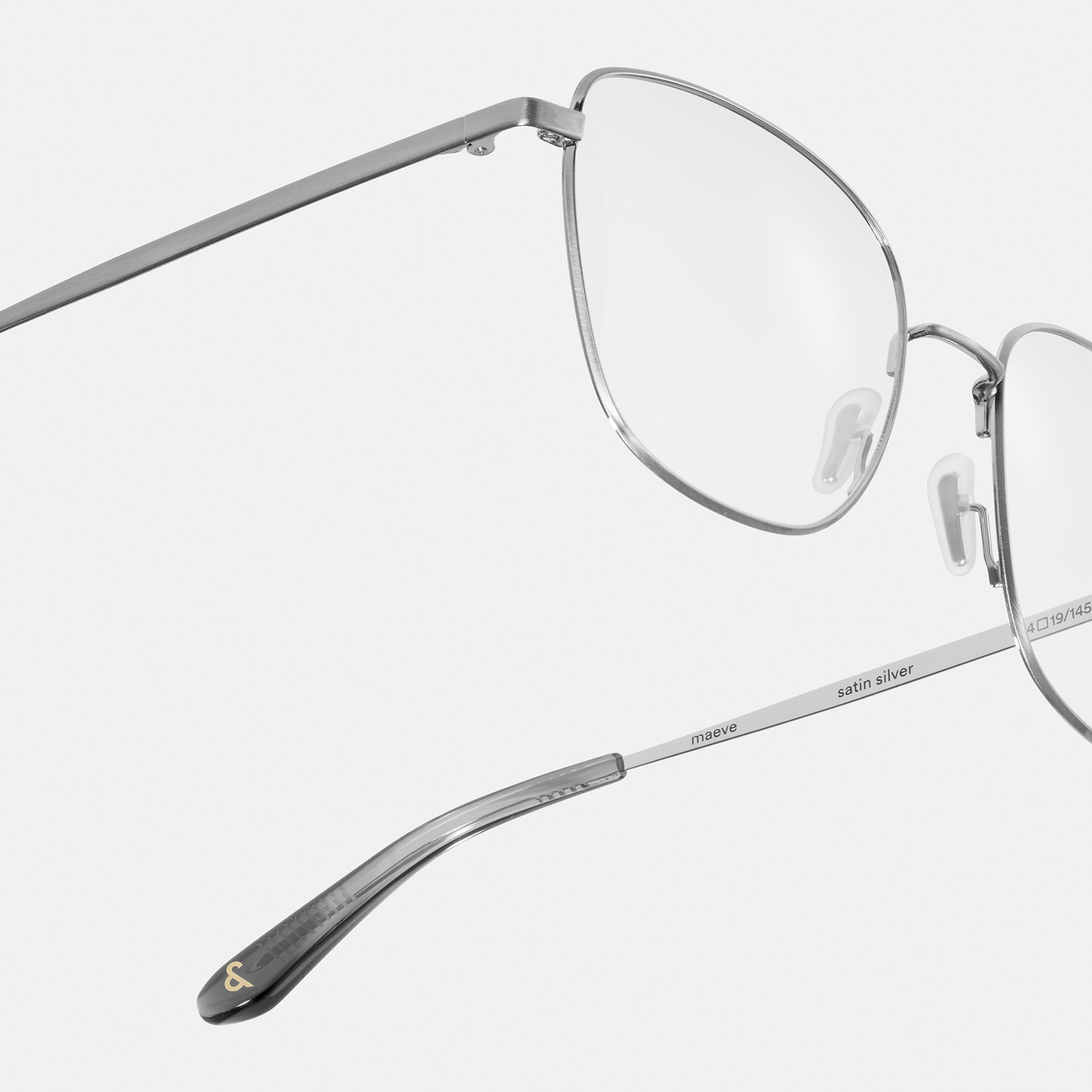 Ace & Tate Glasses | Square Metal in Silver