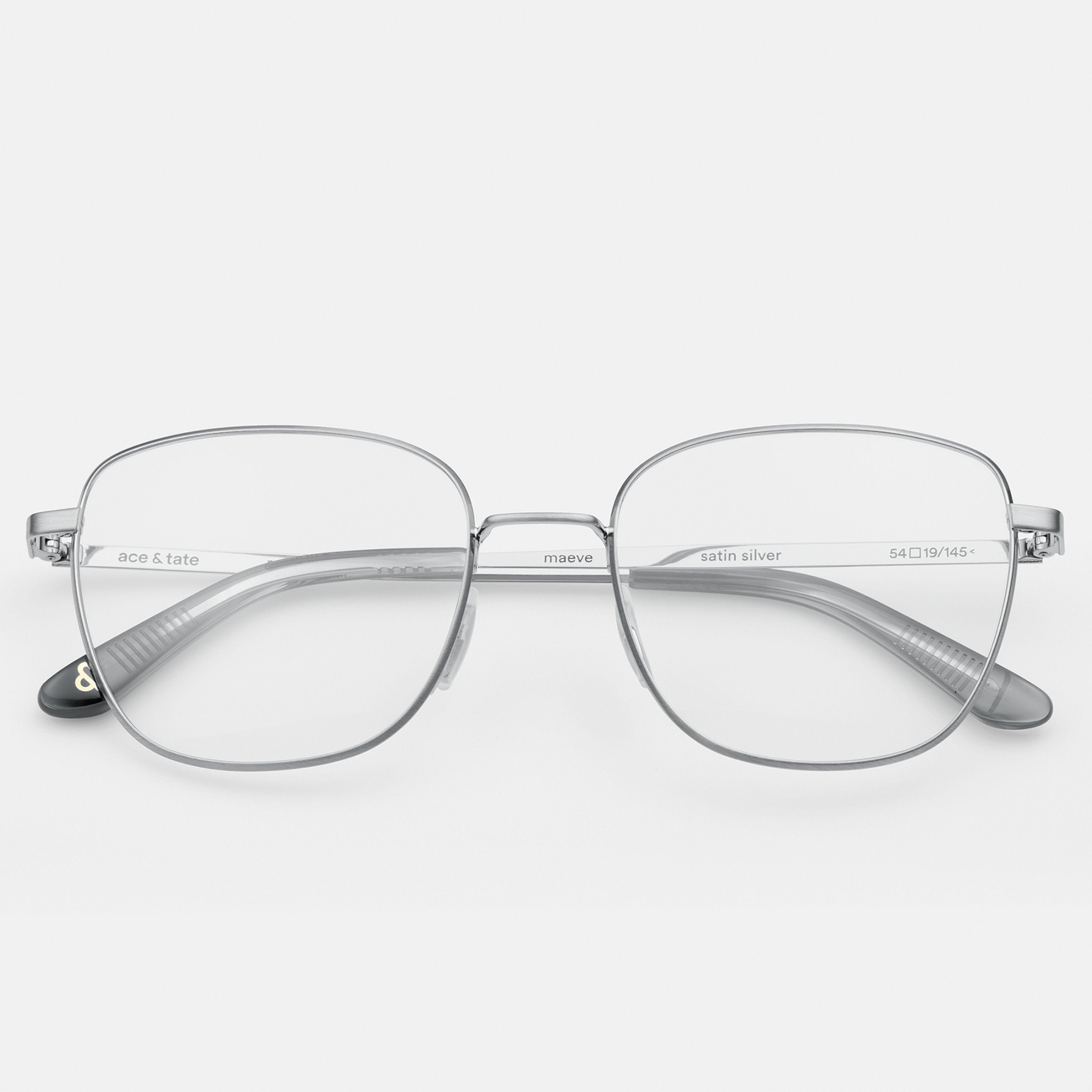 Ace & Tate Glasses | Square Metal in Silver