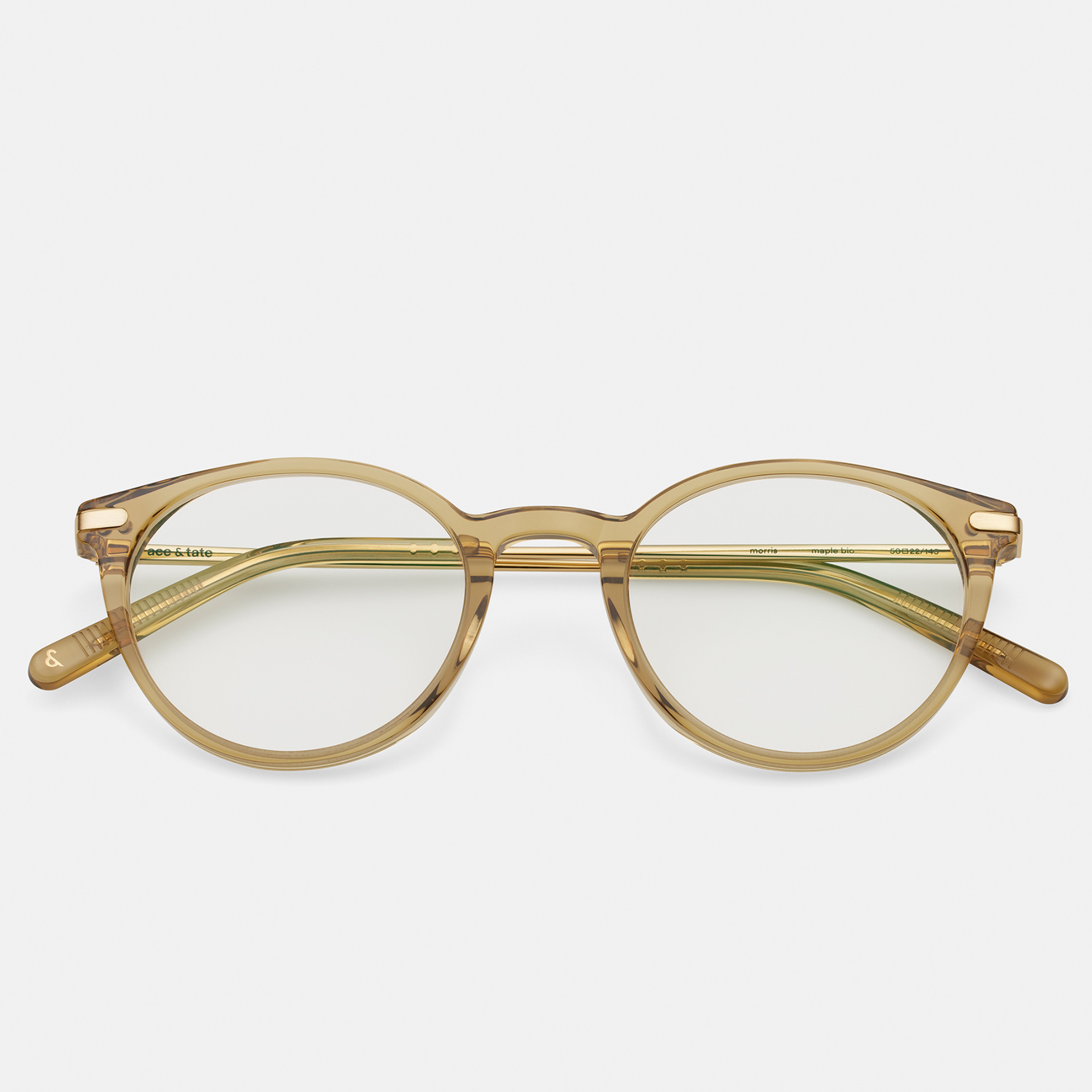 Ace & Tate Glasses | Round Bio acetate in Brown