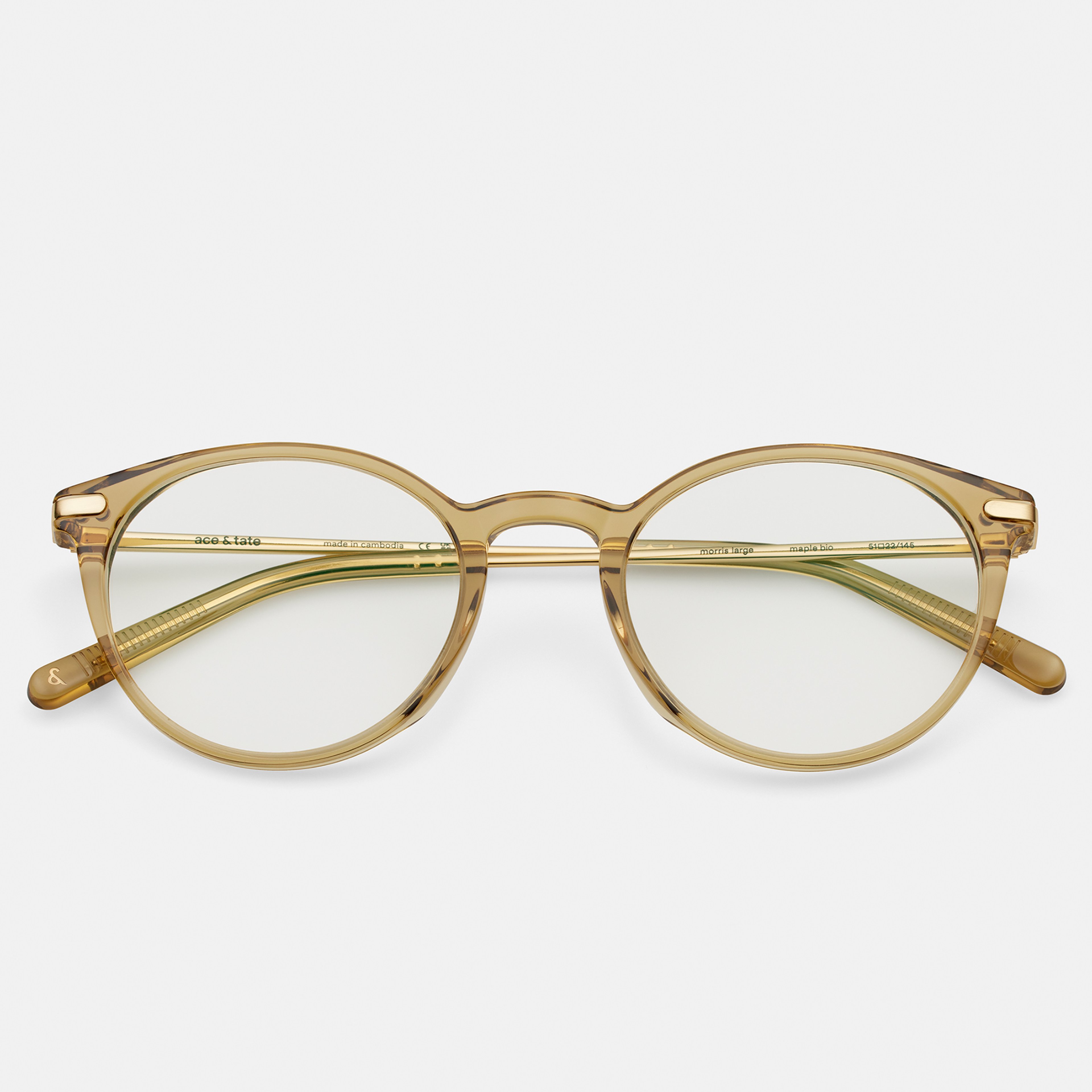 Ace & Tate Glasses | Round Bio acetate in Brown