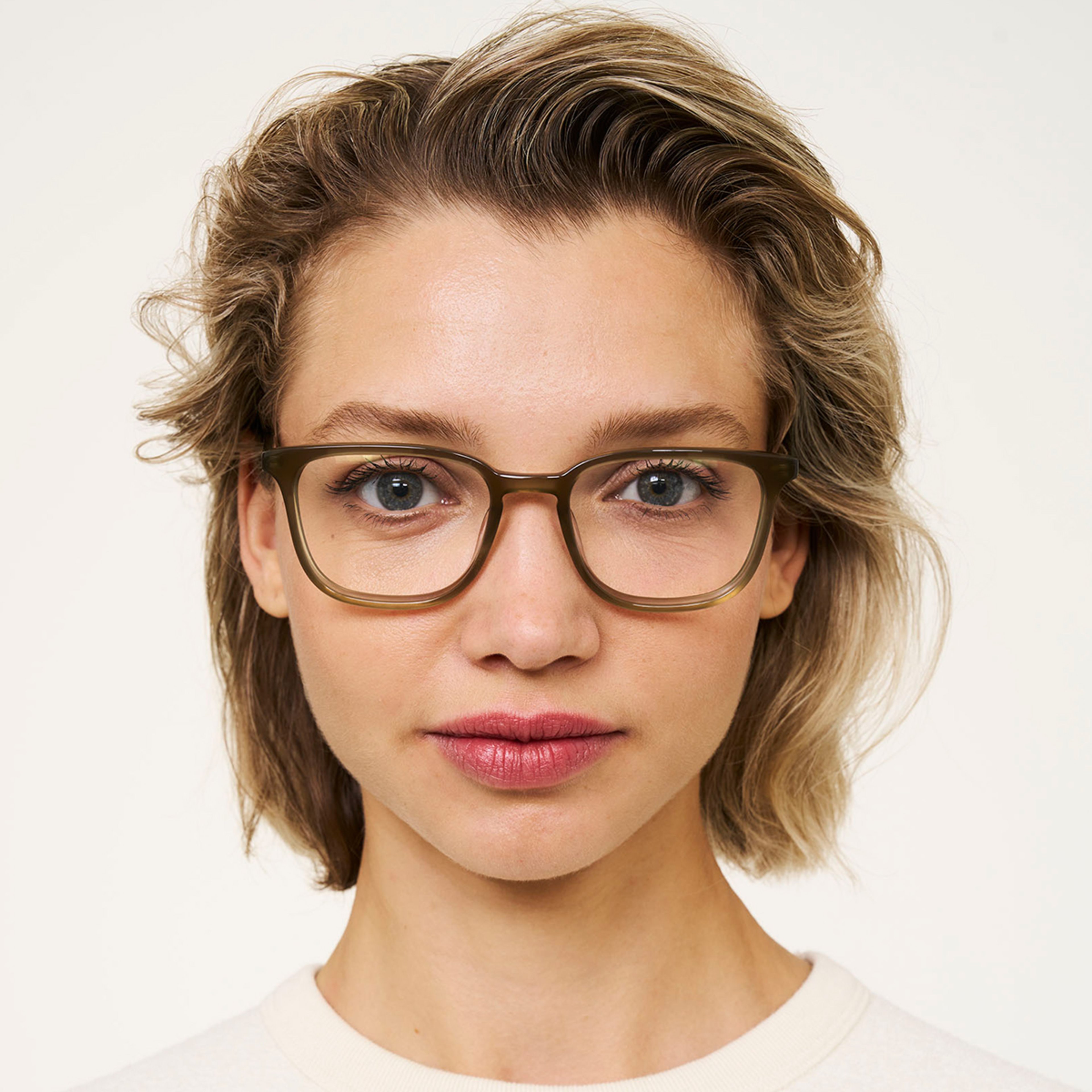 Ace & Tate Glasses | rectangle Bio acetate in Green